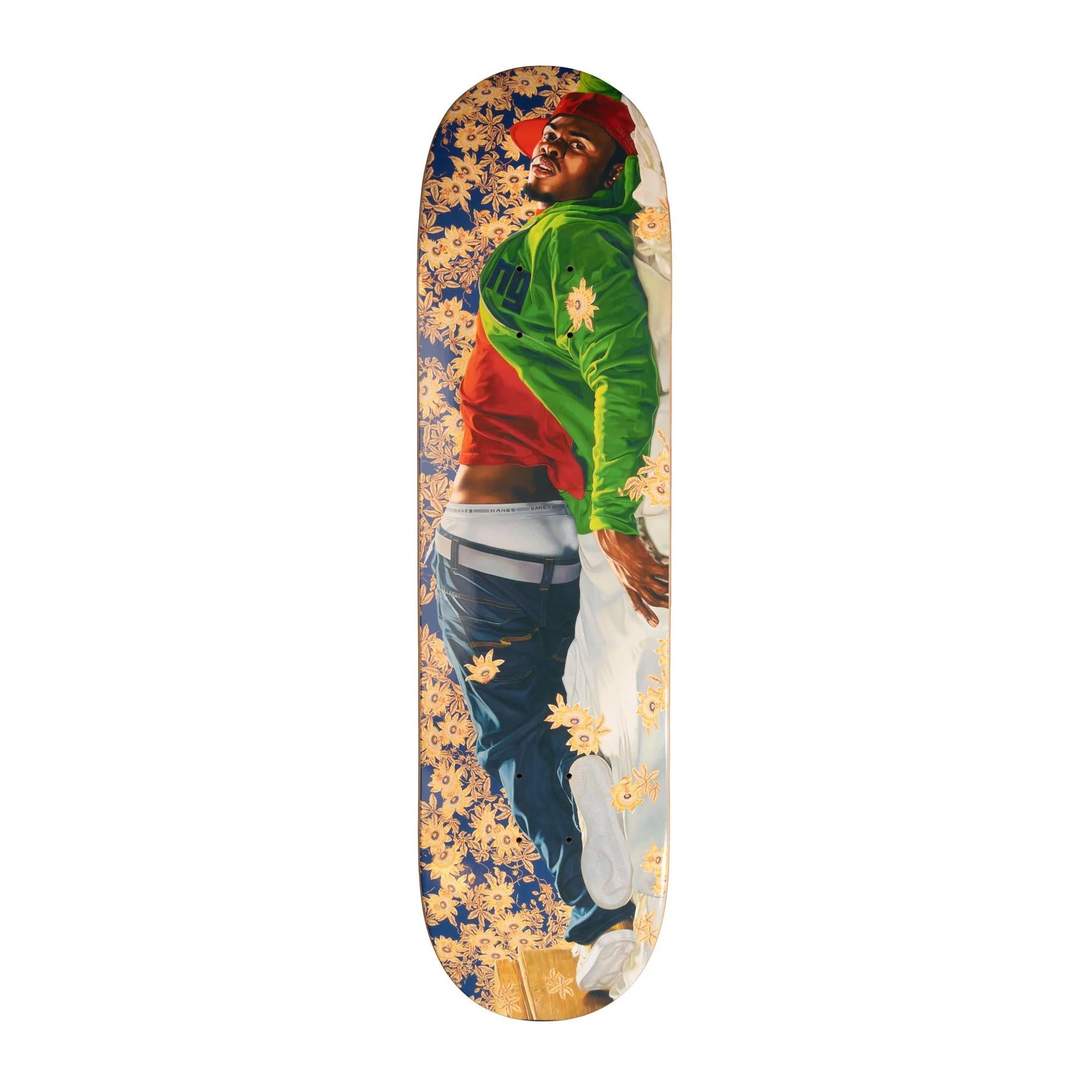Femme Piquée Skateboard Deck by Kehinde Wiley For Sale