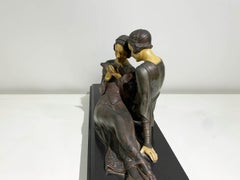 Scultura Art Deco "Femmes au livre" firmata Godard, CIRCA 1920