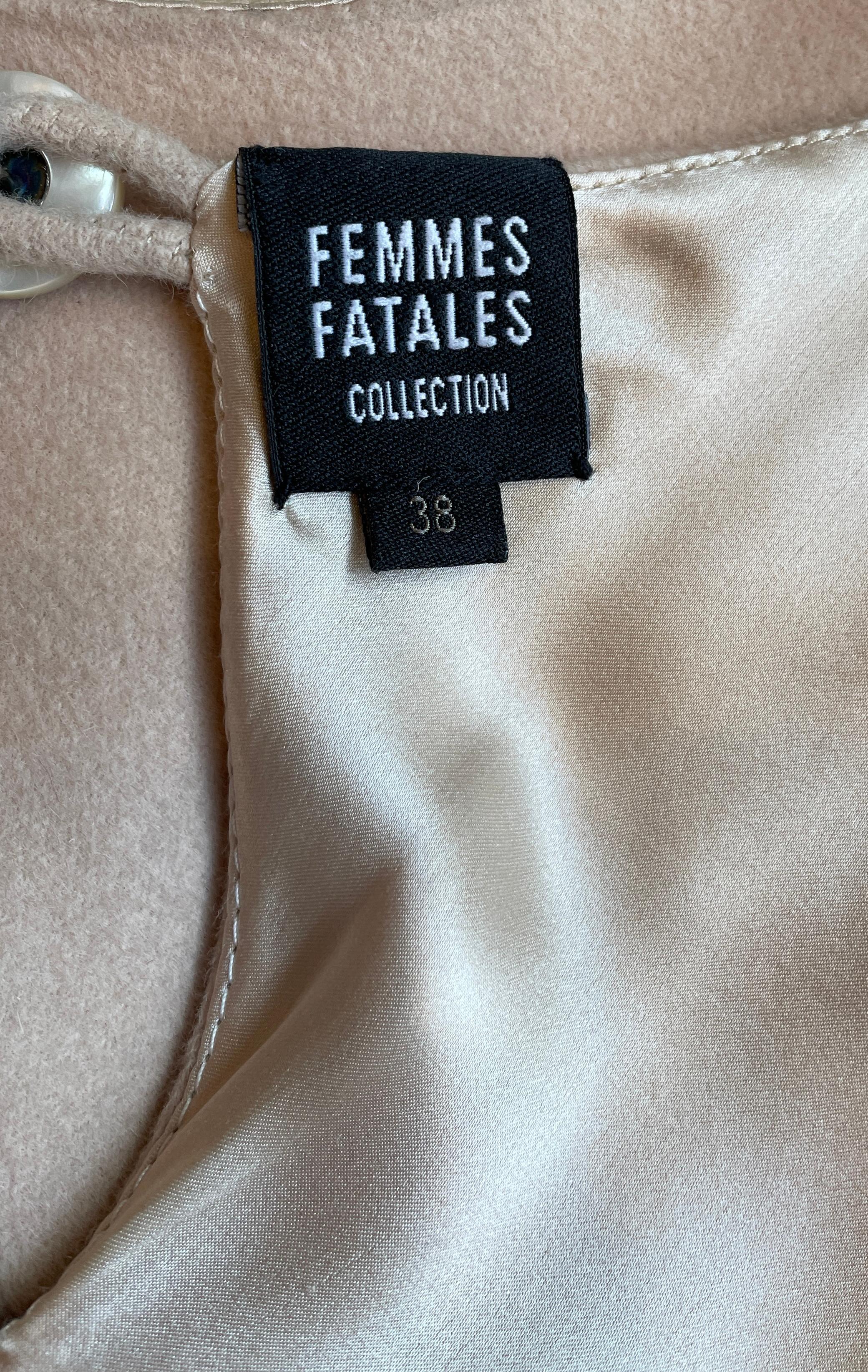 Femmes Fatales vintage cashmere dress with fur, 2000s 1