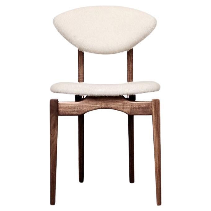 Femur Black Dining Chair in Walnut and Leather 'Set x 6' by Atra