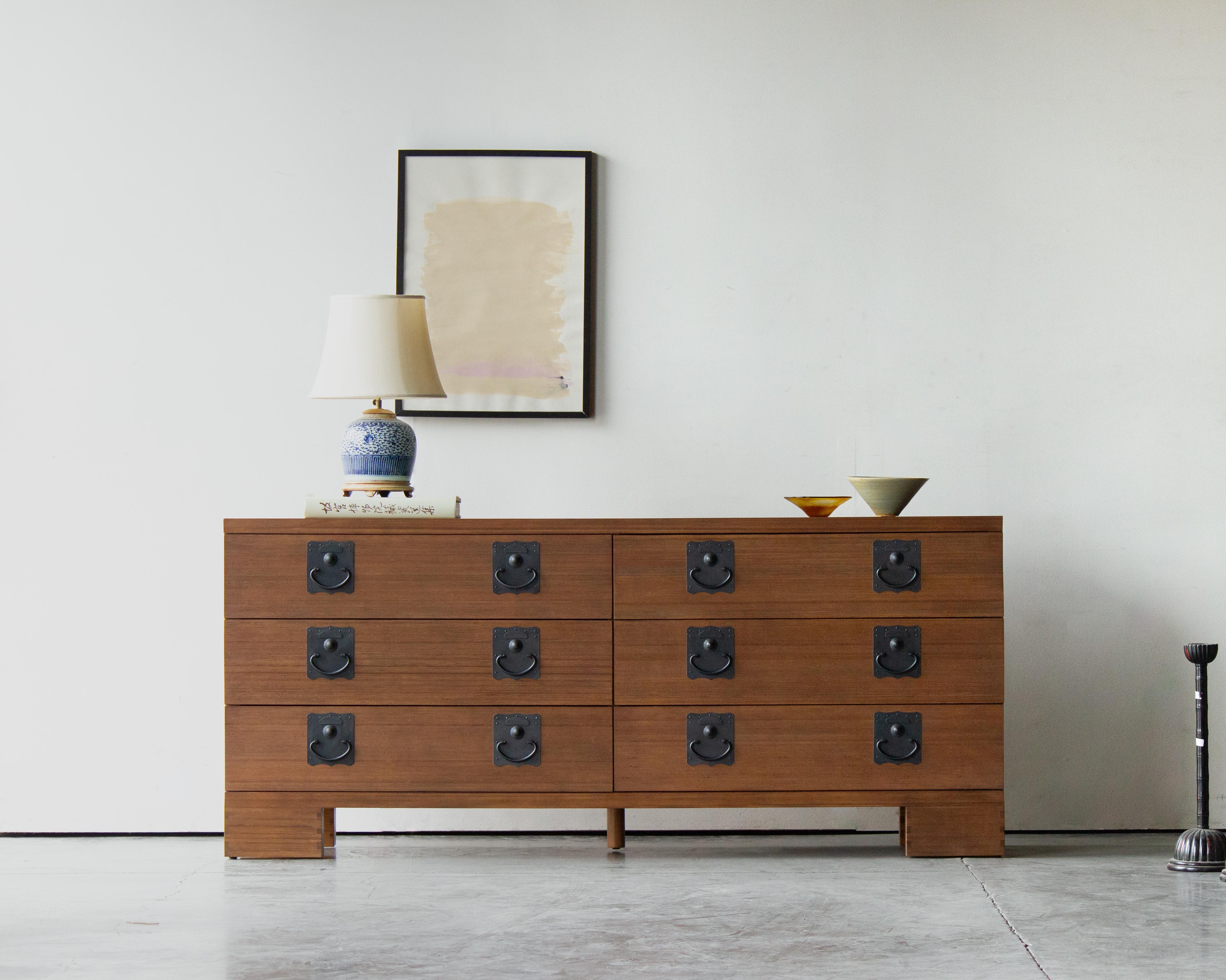The Fen Dresser marries the exquisite intricacy of traditional Tansu-style metal pulls with a decidedly modern silhouette. It beautifully illustrates the history of Maria Yee, uniting our roots in classical Chinese and Japanese furniture to the