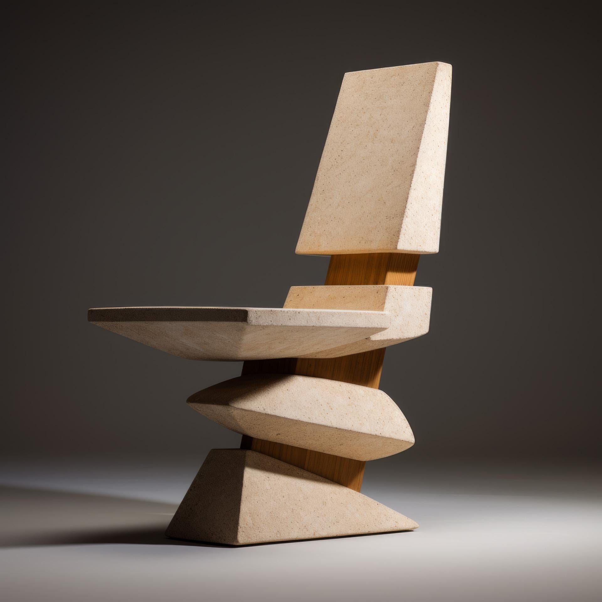 Fen Hua Chair by objective OBJECT Studio
Dimensions: D 48 x W 56 x H 95 cm 
Materials: Limestone, wood.

objective OBJECT
an embodiment of our architectural ethos.

We represent an unwavering dedication to truth, impartiality, and the profound