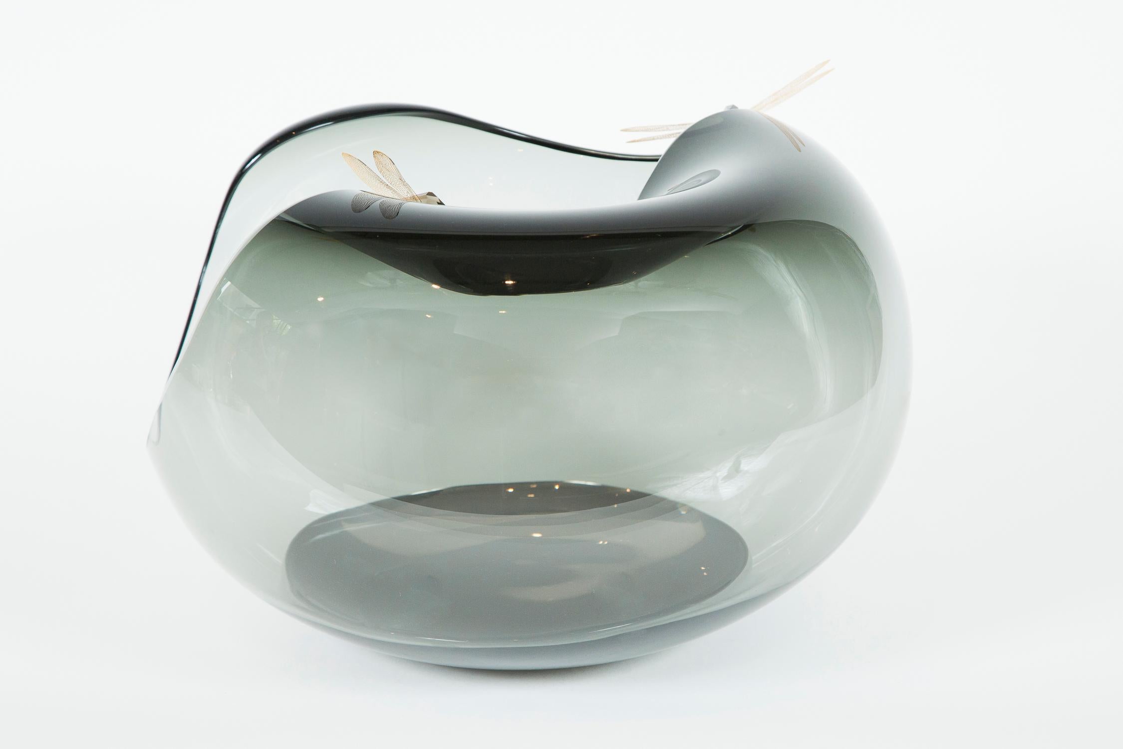 British Fen I Glass Sculpture and Centrepiece by Hanne Enemark