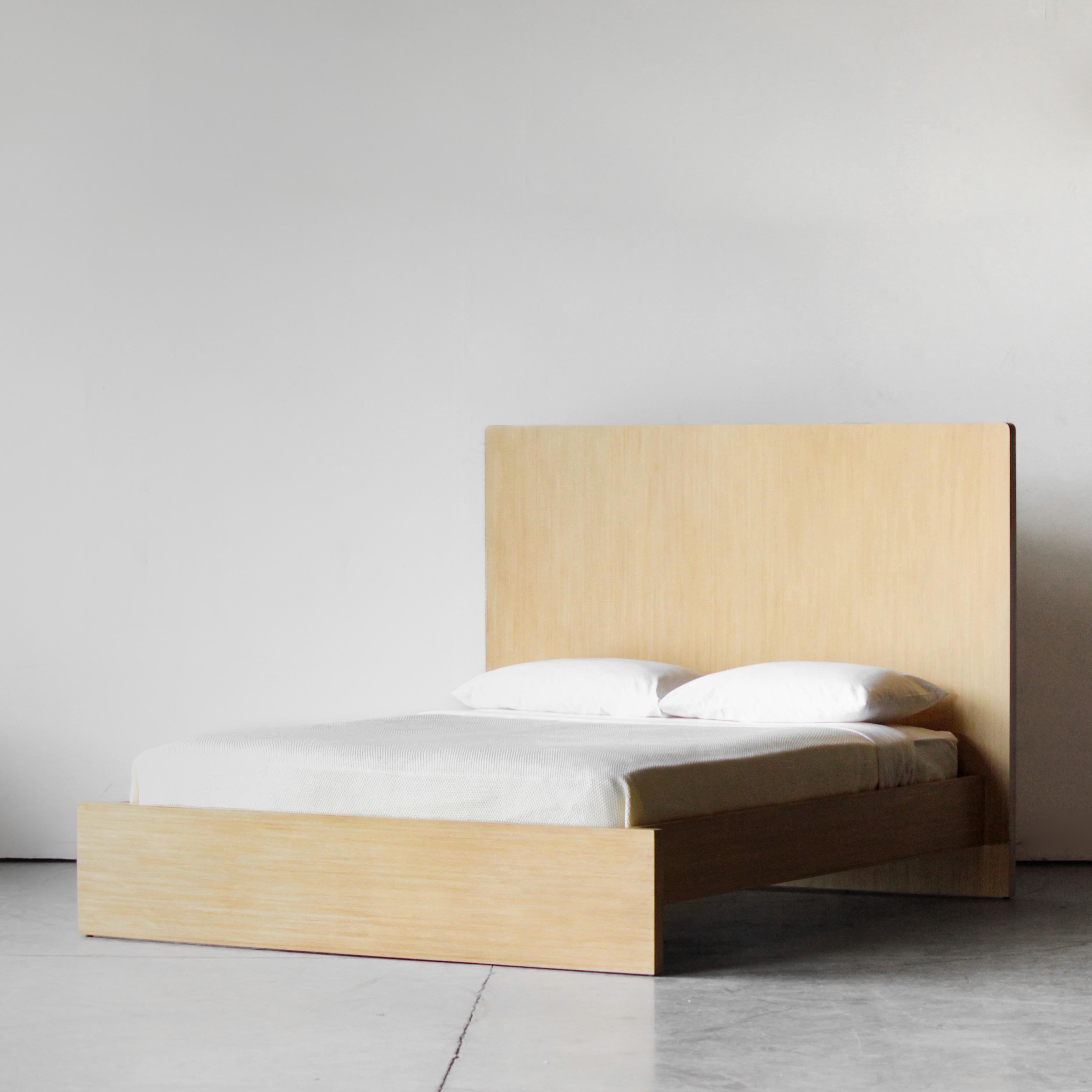  Fen Plank Queen-Bett, minimalistisches Bambusbett (Minimalistisch) im Angebot