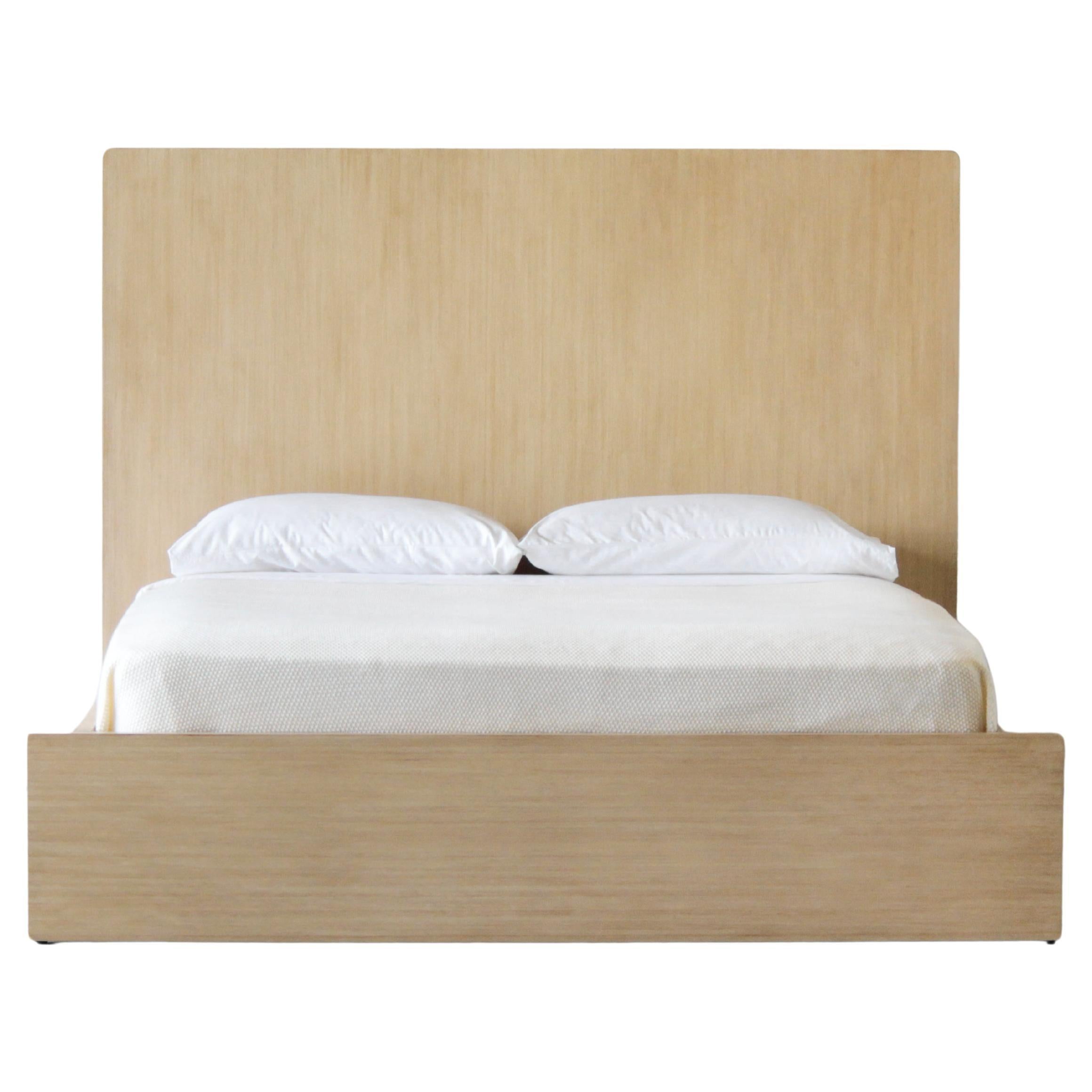  Fen Plank Queen-Bett, minimalistisches Bambusbett im Angebot