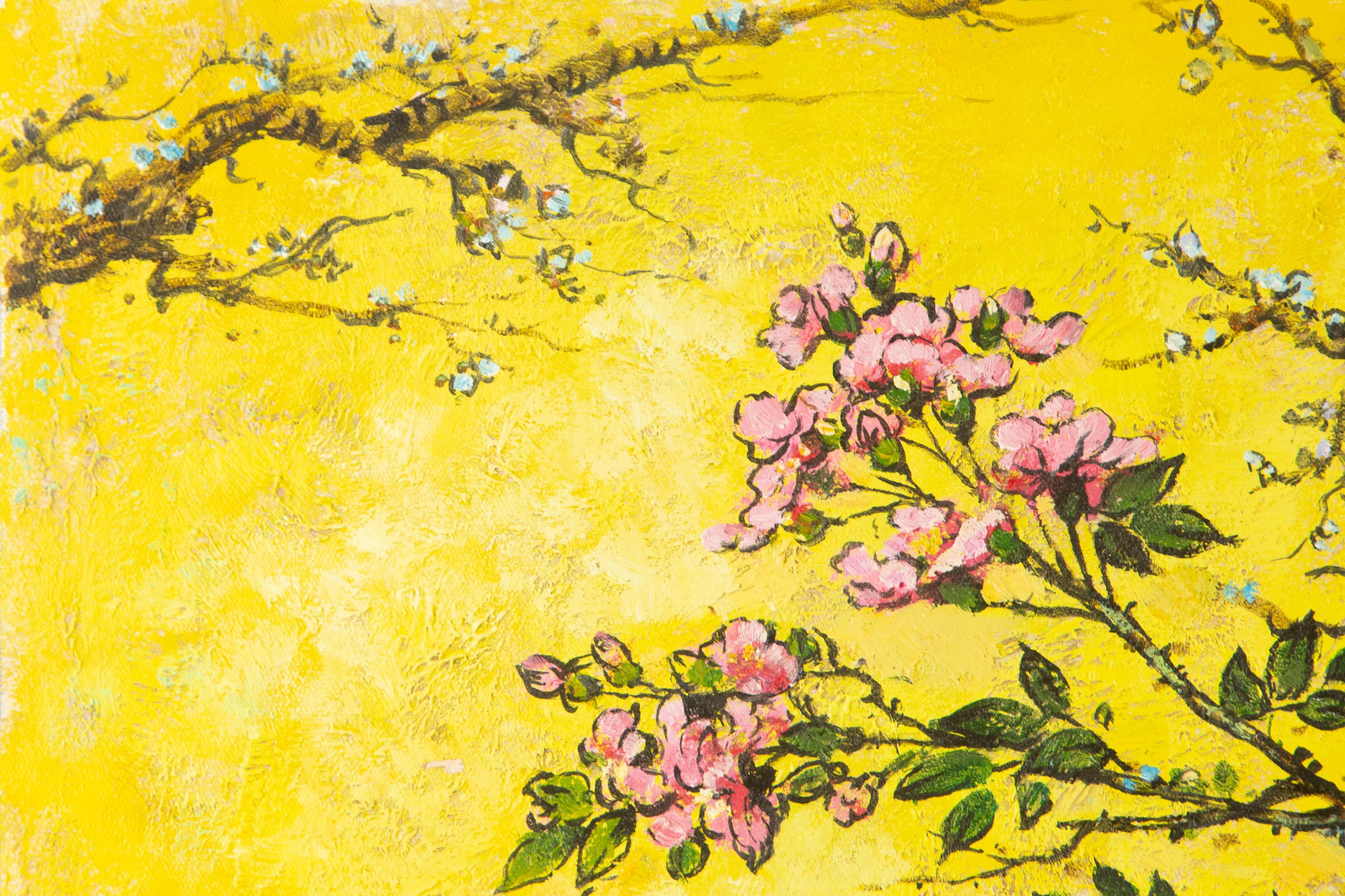 Fen Yu Floral Original Mixed Media 