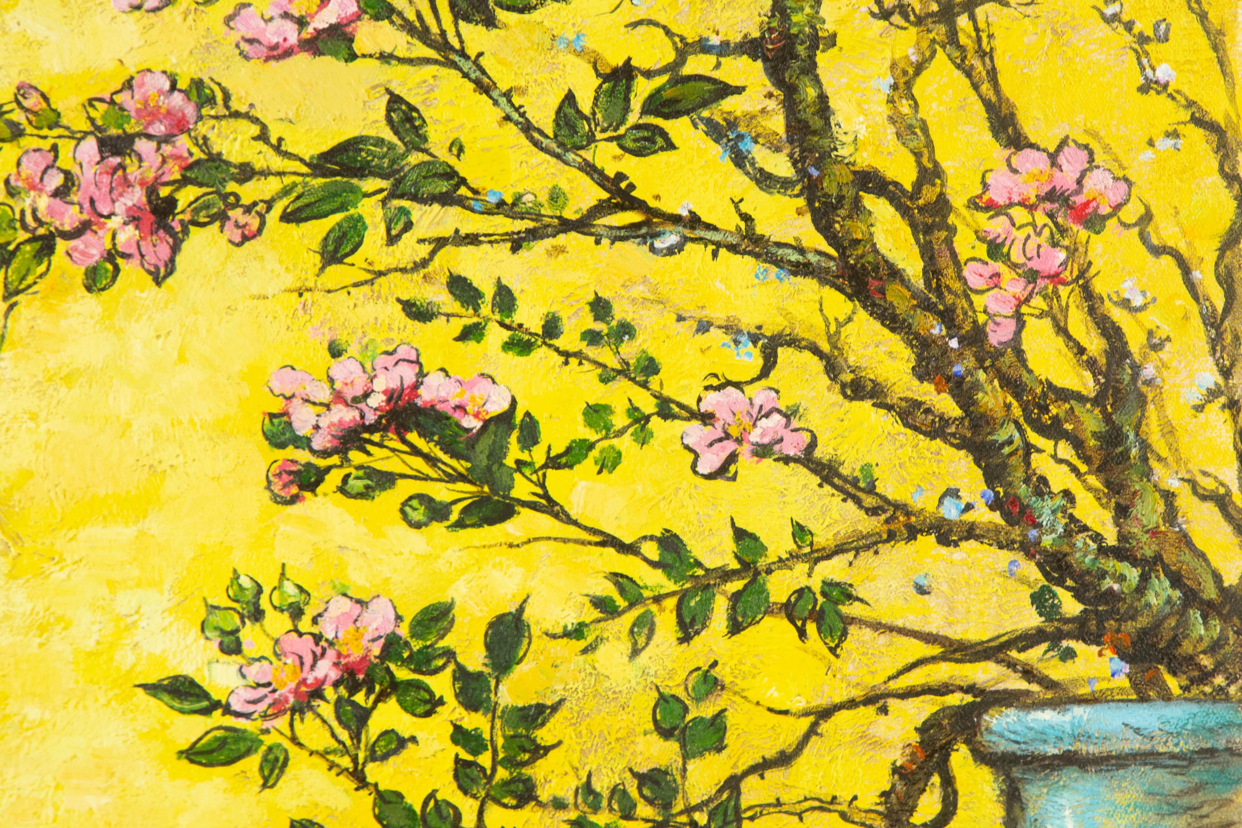 Fen Yu Floral Original Mixed Media 