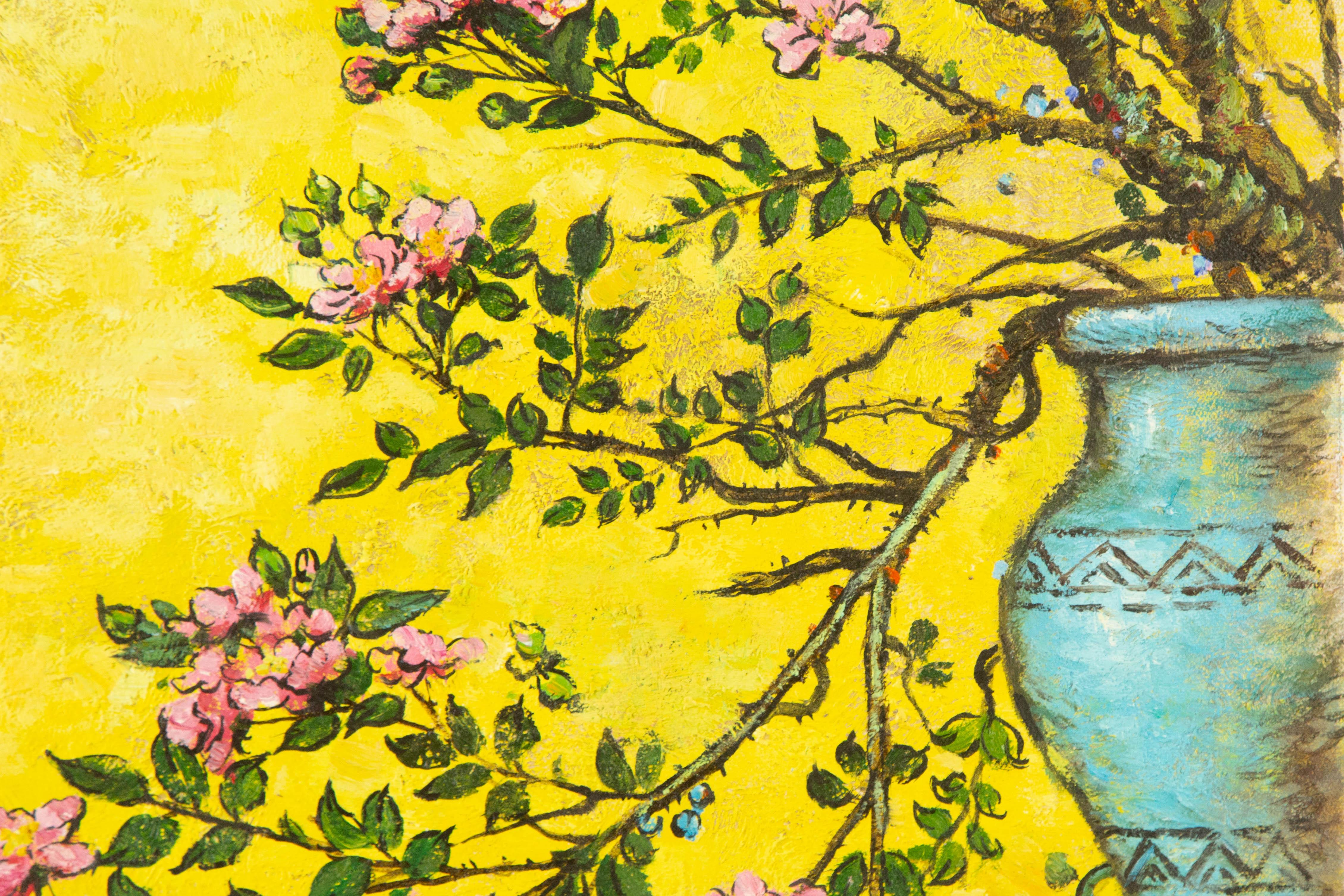 Fen Yu Floral Original Mixed Media 