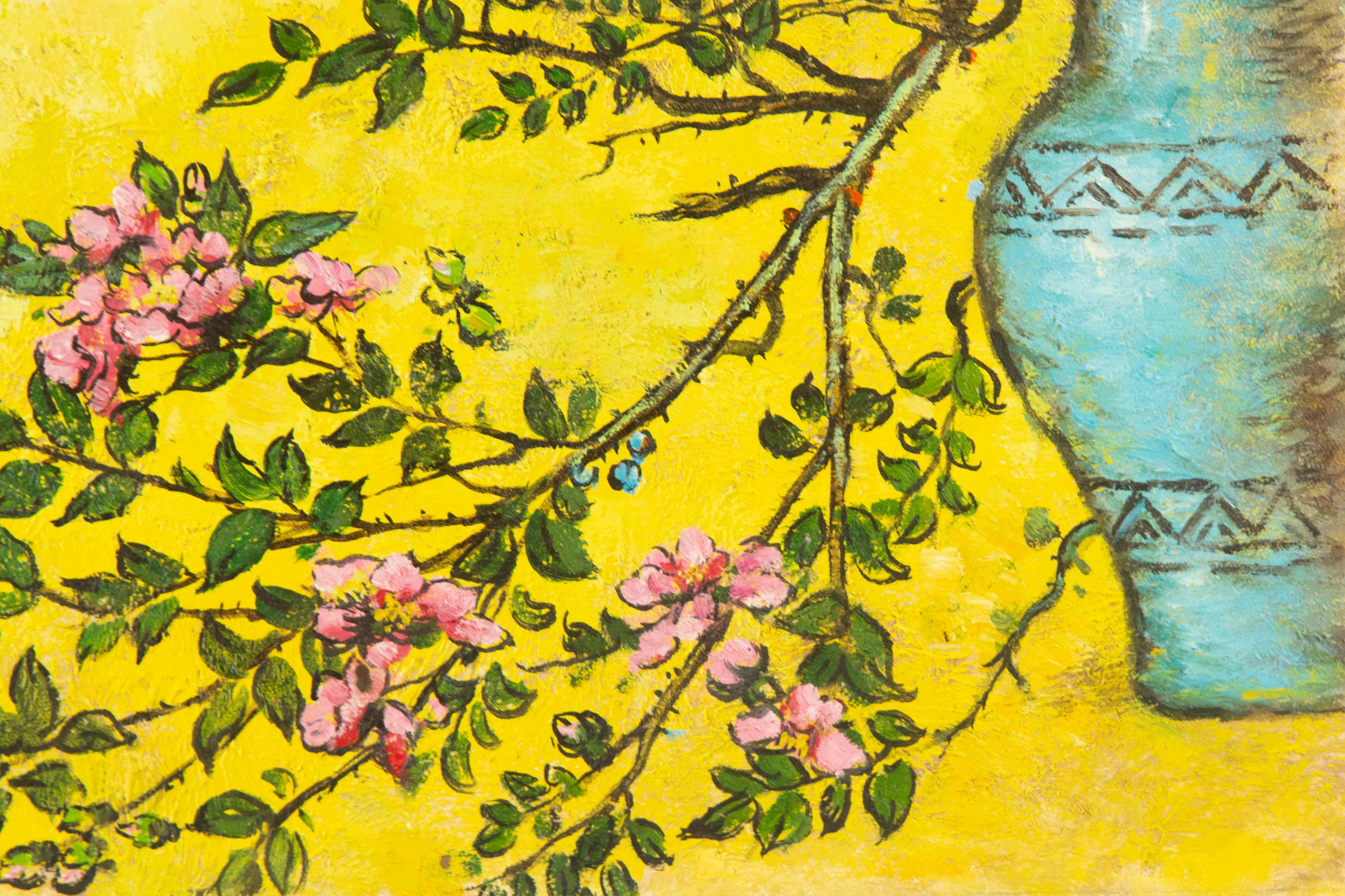 Fen Yu Floral Original Mixed Media 