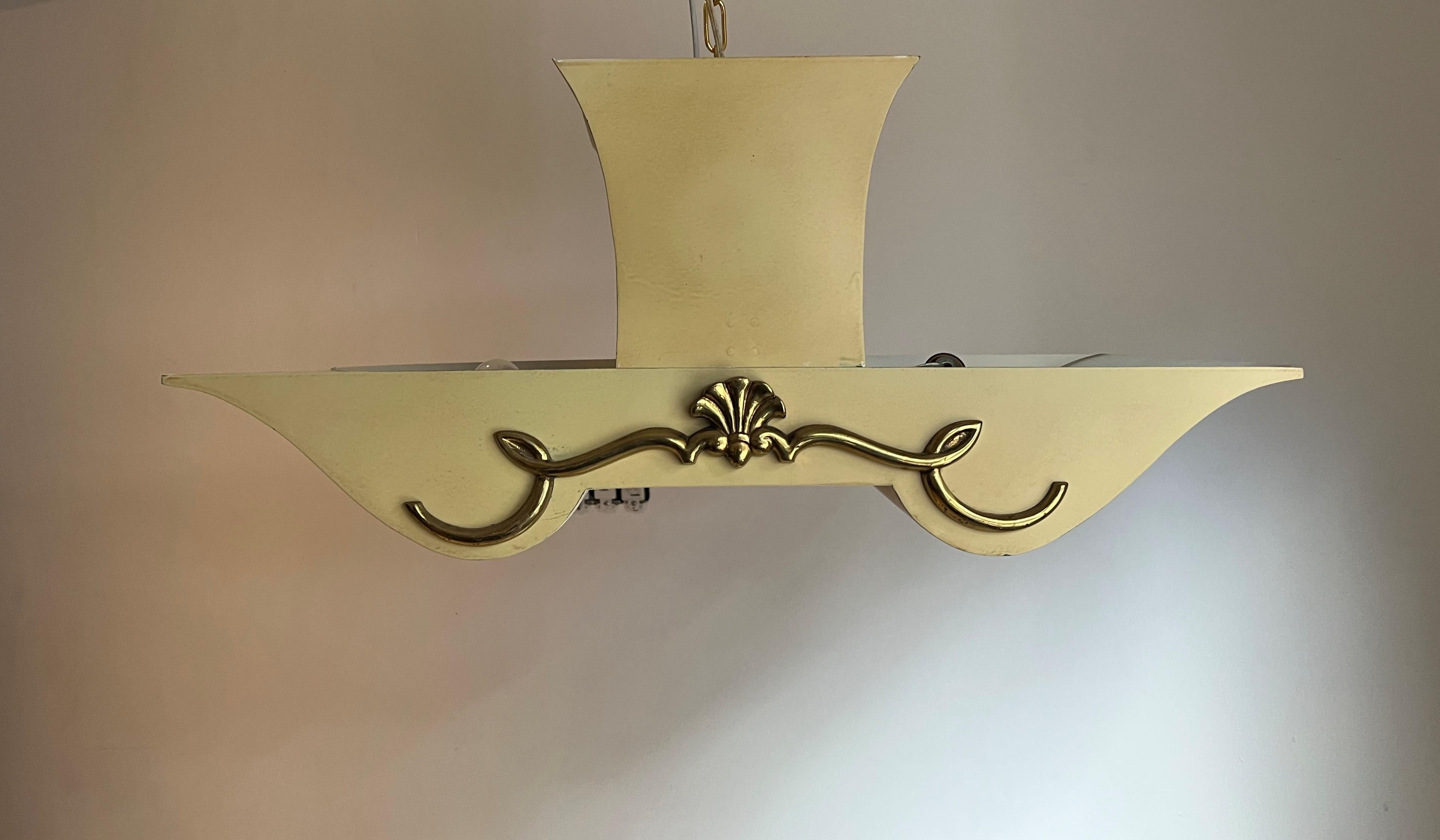 Fench Art Deco Chandelier or Flush Mount, circa 1940 For Sale 1