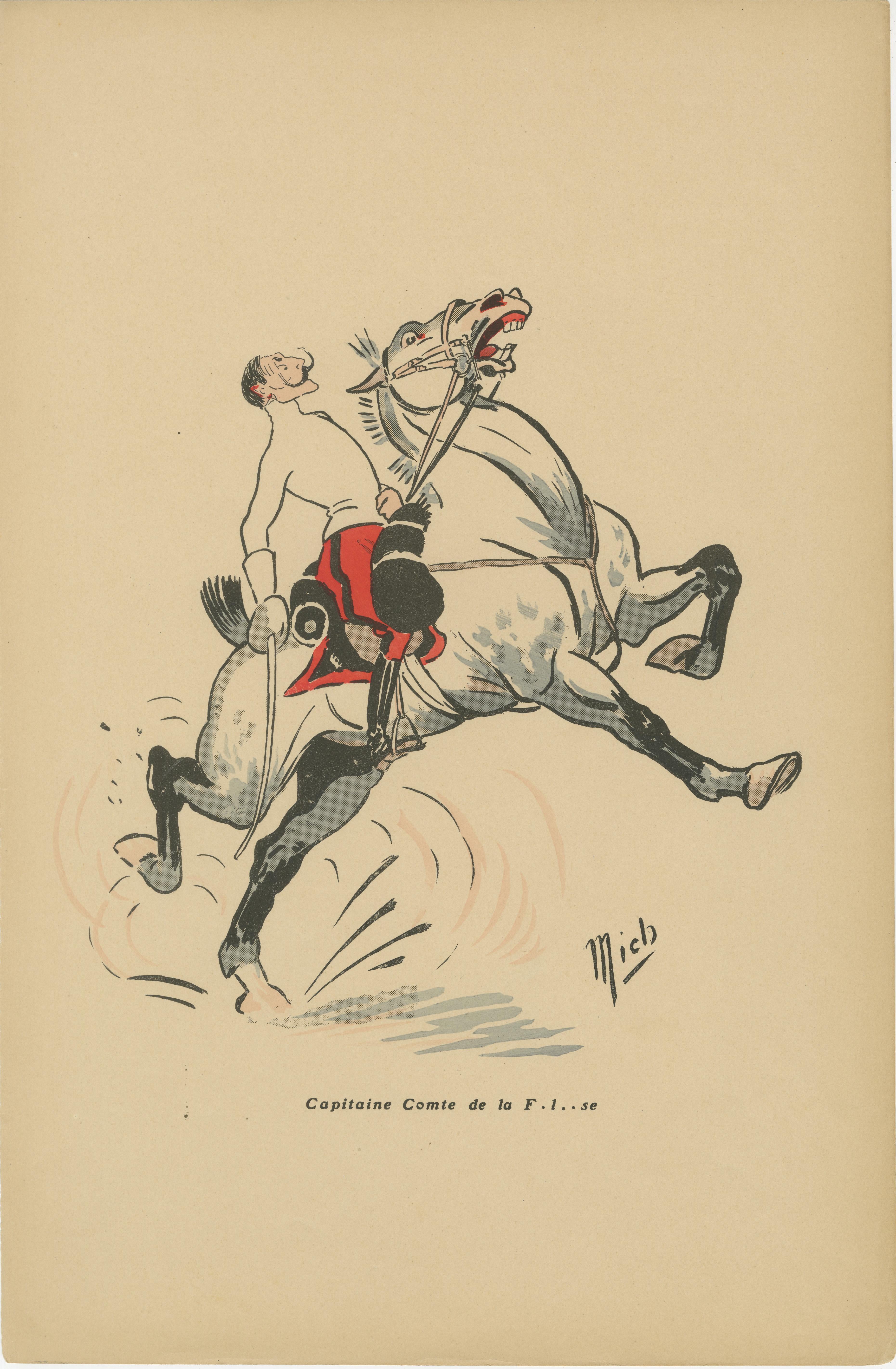 Fencing Caricatures by Mich, Paris 1907 - Silhouettes and Caricatures

Fencing Caricatures by Mich, from the 1907 Parisian publication *A nous touchés, Silhouettes et Caricatures du Monde de l'Escrime*, published by L. Hannequin. This delightful set