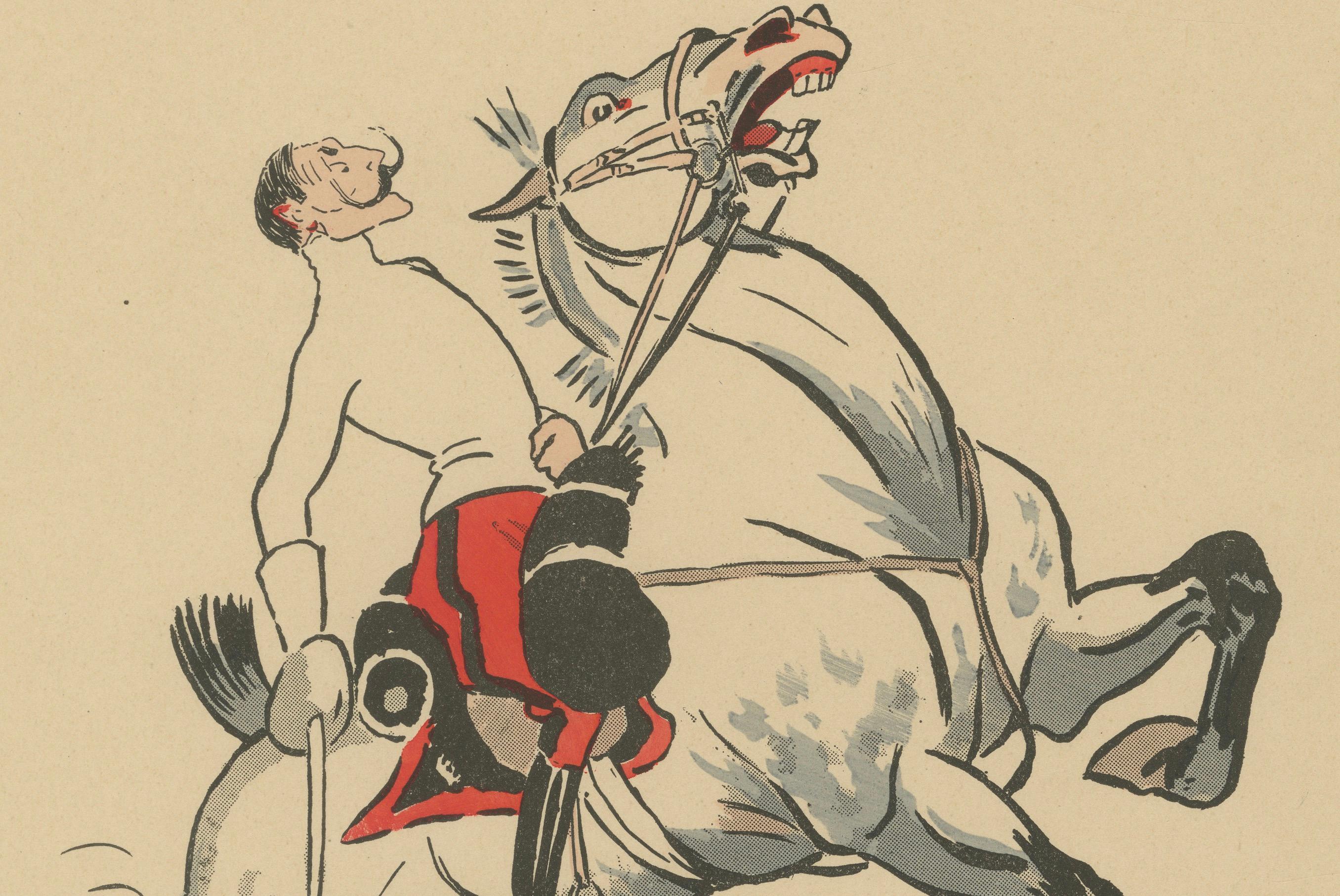 Fencing Caricatures by Mich, Paris 1907 - Silhouettes and Caricatures en venta 1