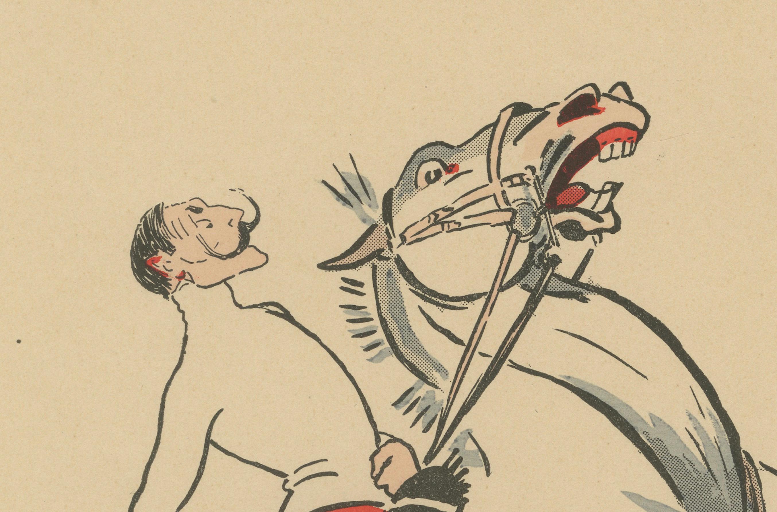 Fencing Caricatures by Mich, Paris 1907 - Silhouettes and Caricatures en venta 3