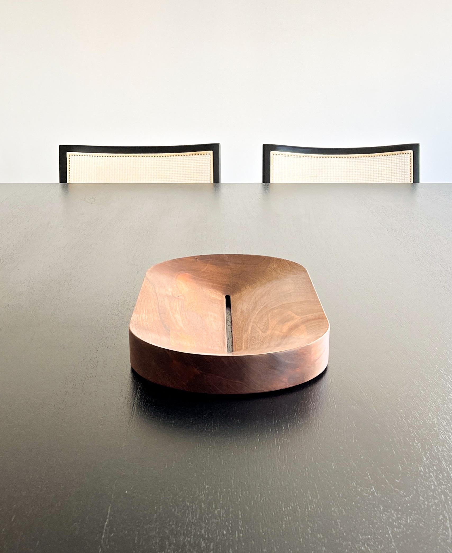Post-Modern Fenda Bowl — Handmade Solid Wood Contemporary Brazilian Design For Sale