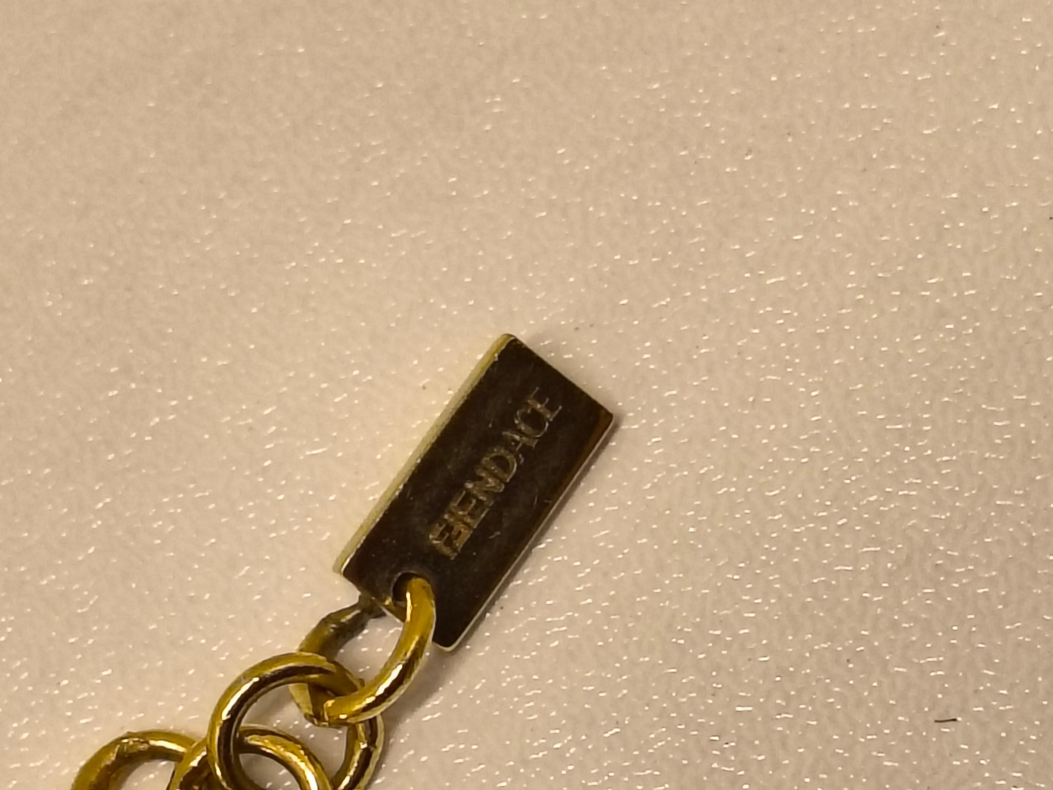Neoetrusco Fendace Versace X Fendi Bracciale Zucca Largo Oro SOLD OUT RARO in vendita