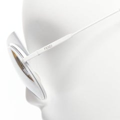 FENDI 0177S white metal logo grey gradient cat eye sunglasses