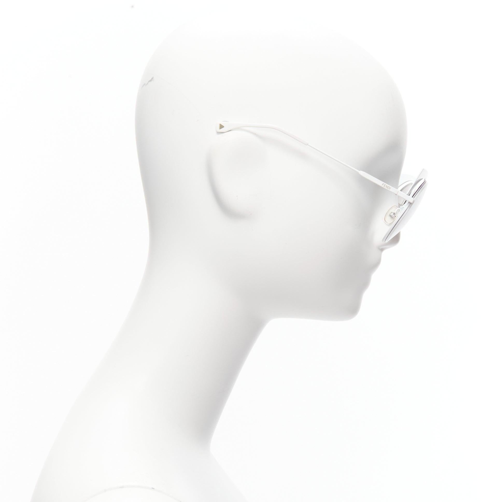 FENDI 0177S Sonnenbrille mit grauem Metalllogo und grauem Farbverlauf für Katzenaugen im Zustand „Hervorragend“ im Angebot in Hong Kong, NT