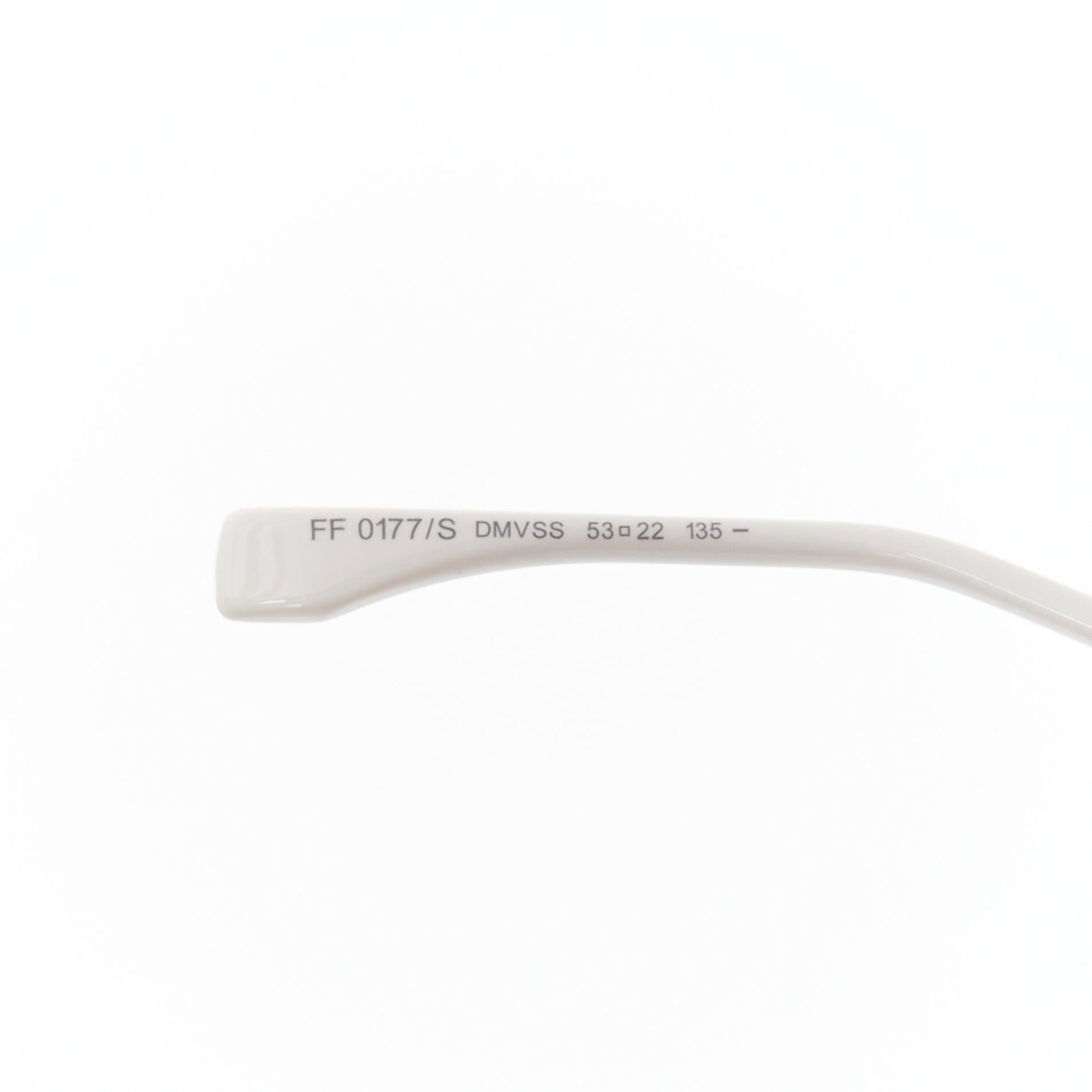 FENDI 0177S white metal logo grey gradient cat eye sunglasses For Sale 4