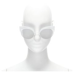 FENDI 0177S white metal logo grey gradient cat eye sunglasses
