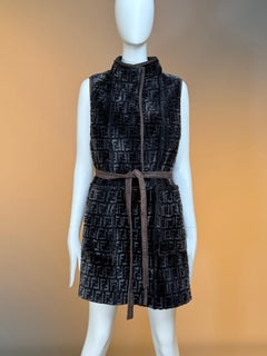 Fendi 12K$ Monogram Gilet in Shearling 40 IT