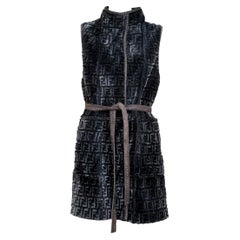 Fendi 12K$ Monogram Gilet in Shearling 40 IT