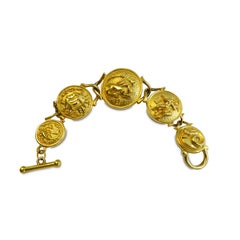 Fendi 18 Karat Gold Plate Vintage Bracelet
