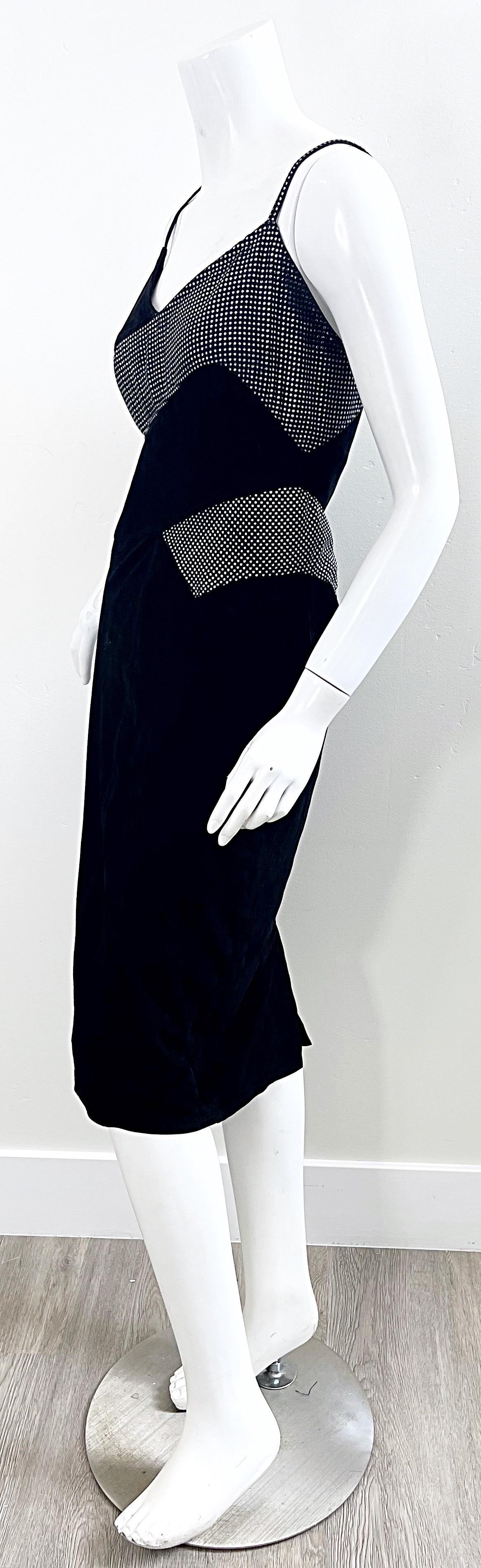 Fendi 1980s Fendissime Black Silver Suede Leather Vintage 80s Hand Painted Dress For Sale 5