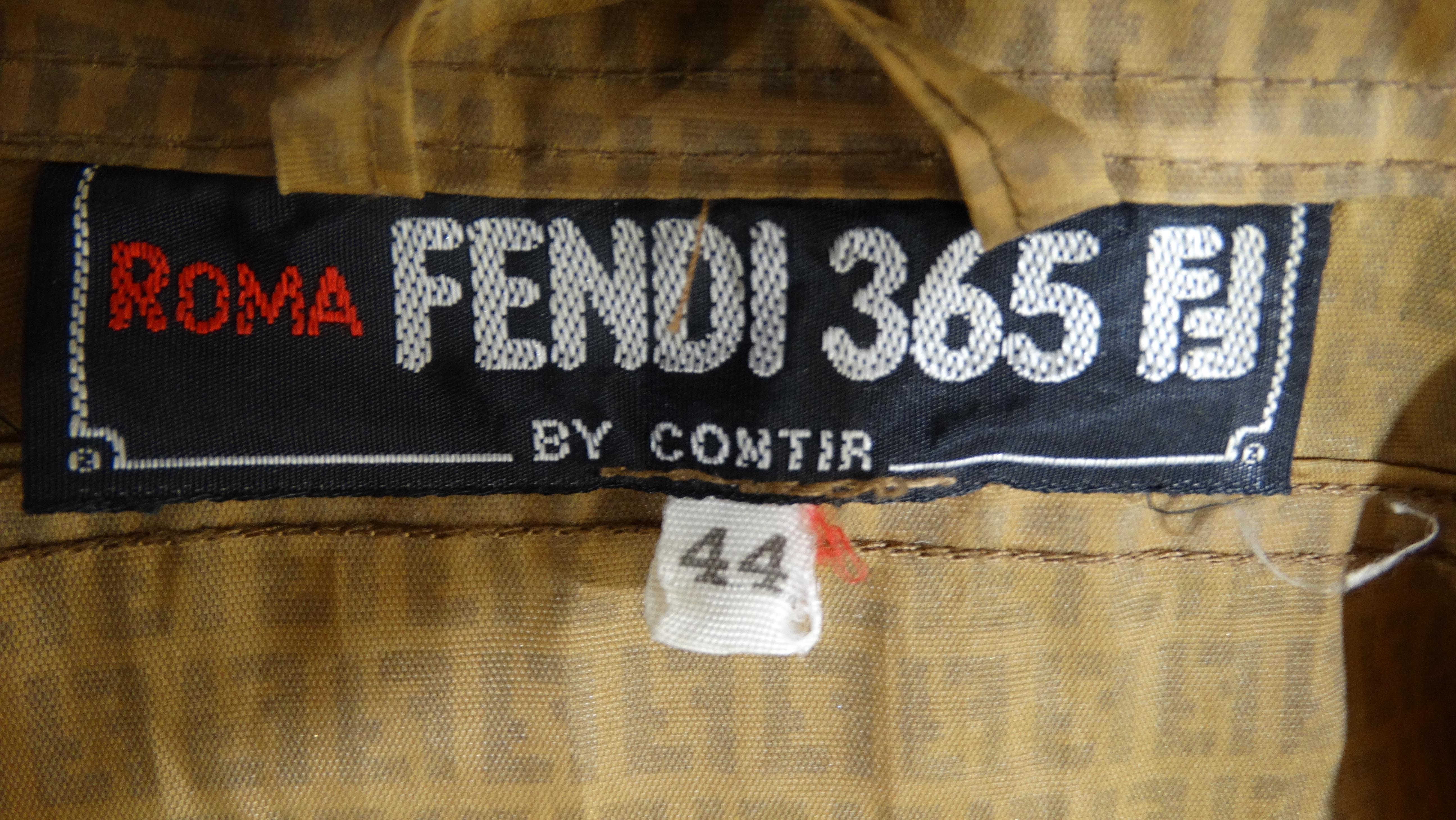 Fendi 1980s Monogram Trench Coat In Good Condition In Scottsdale, AZ