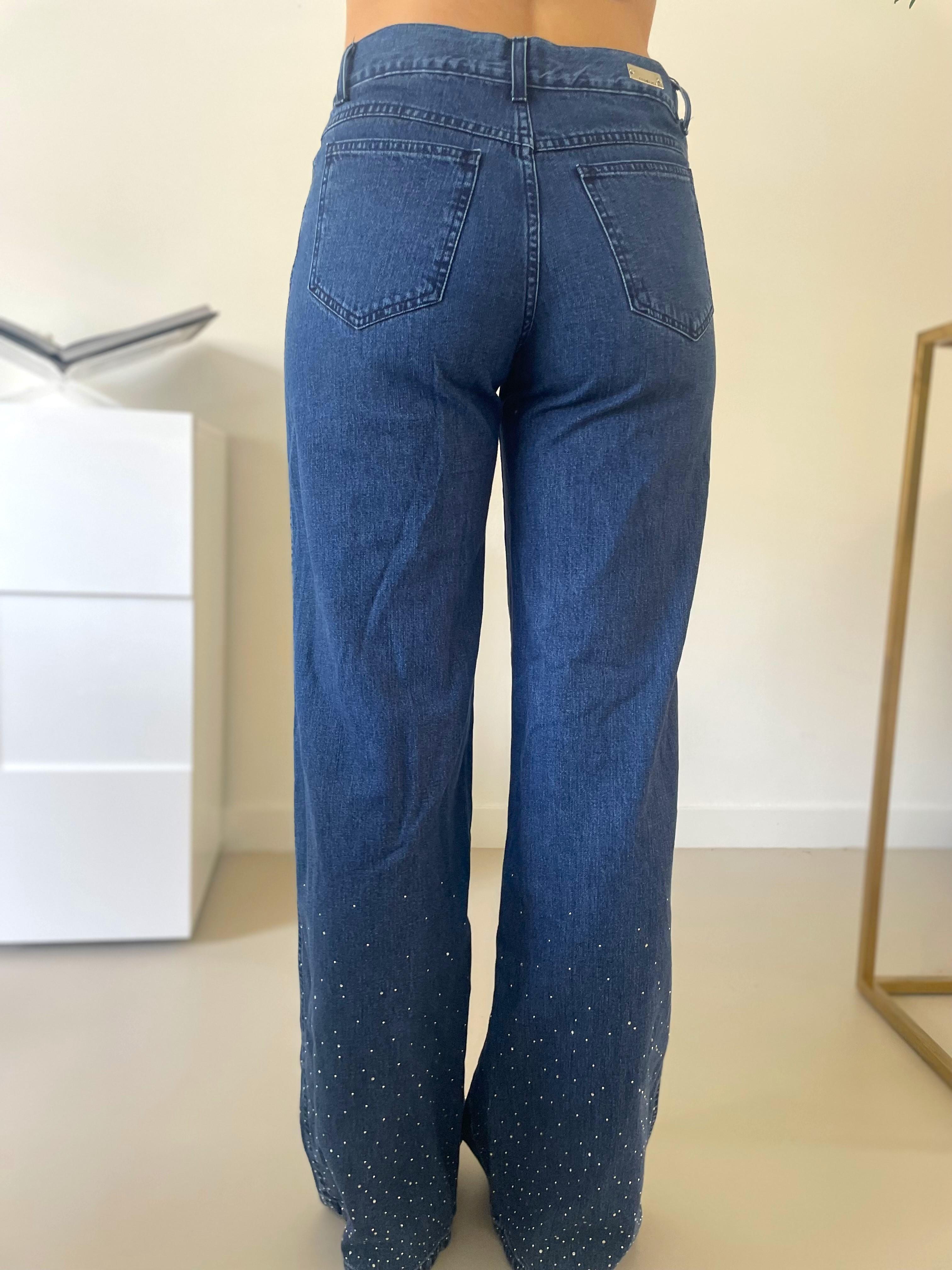 Fendi 1980s Vintage Flared Jeans with shiny little