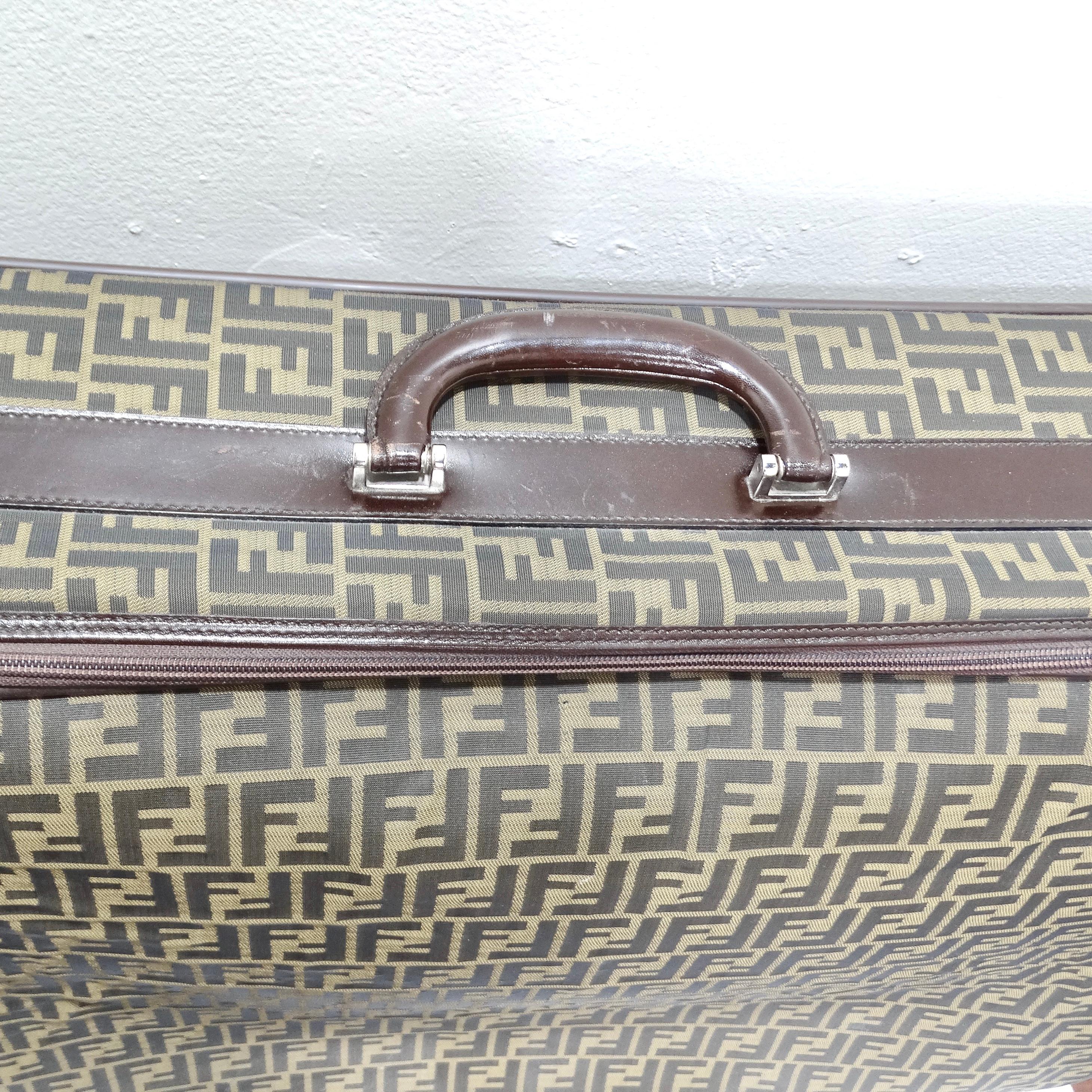 Women's or Men's Fendi 1980s Zucca Monogram Suitcase For Sale