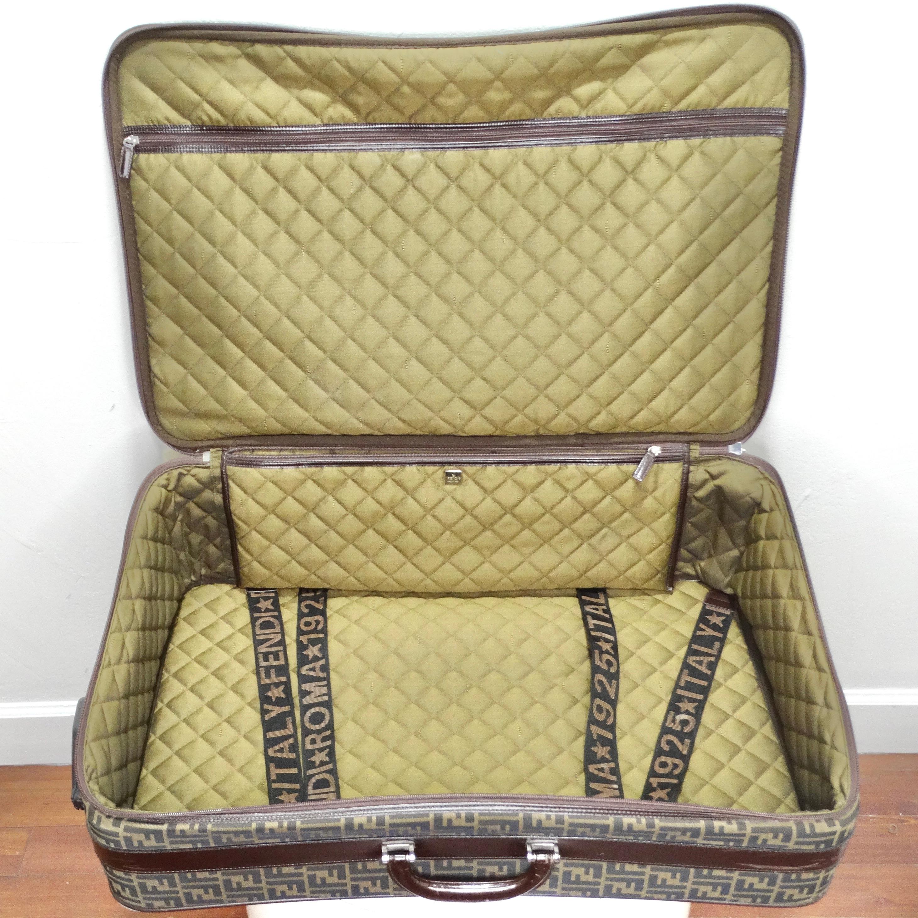 Fendi 1980s Zucca Monogram Suitcase For Sale 1