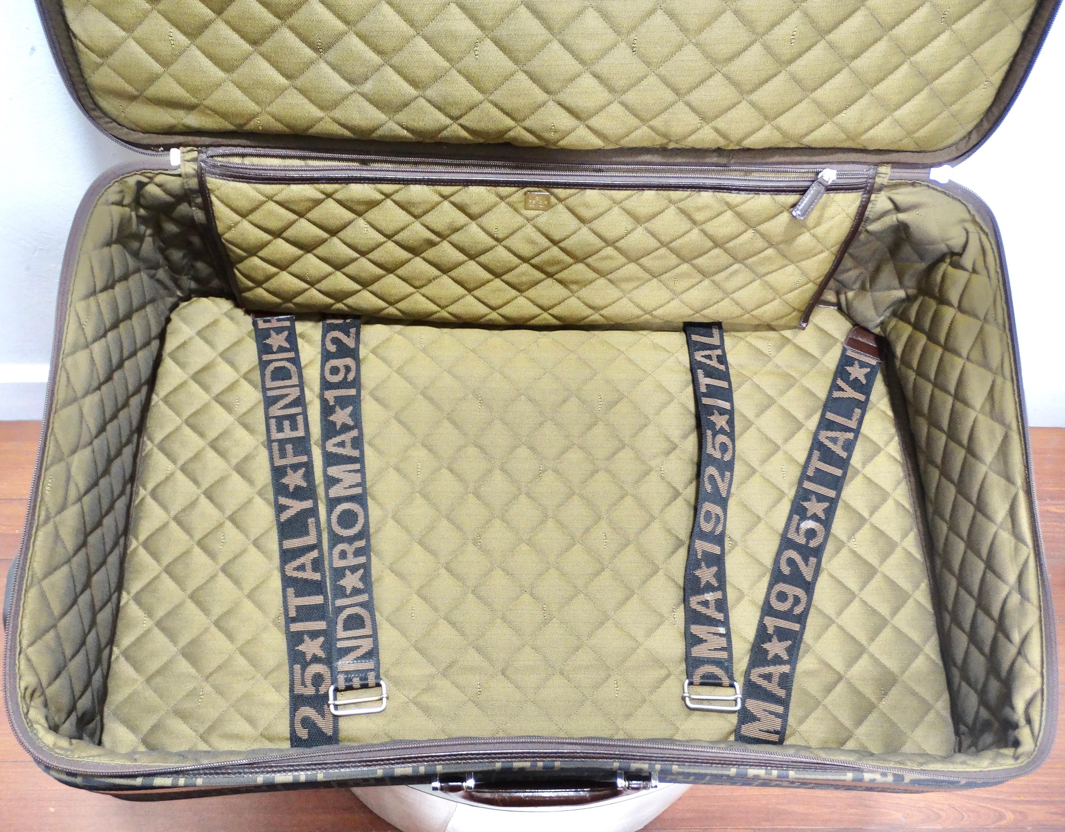 Fendi 1980s Zucca Monogram Suitcase For Sale 3