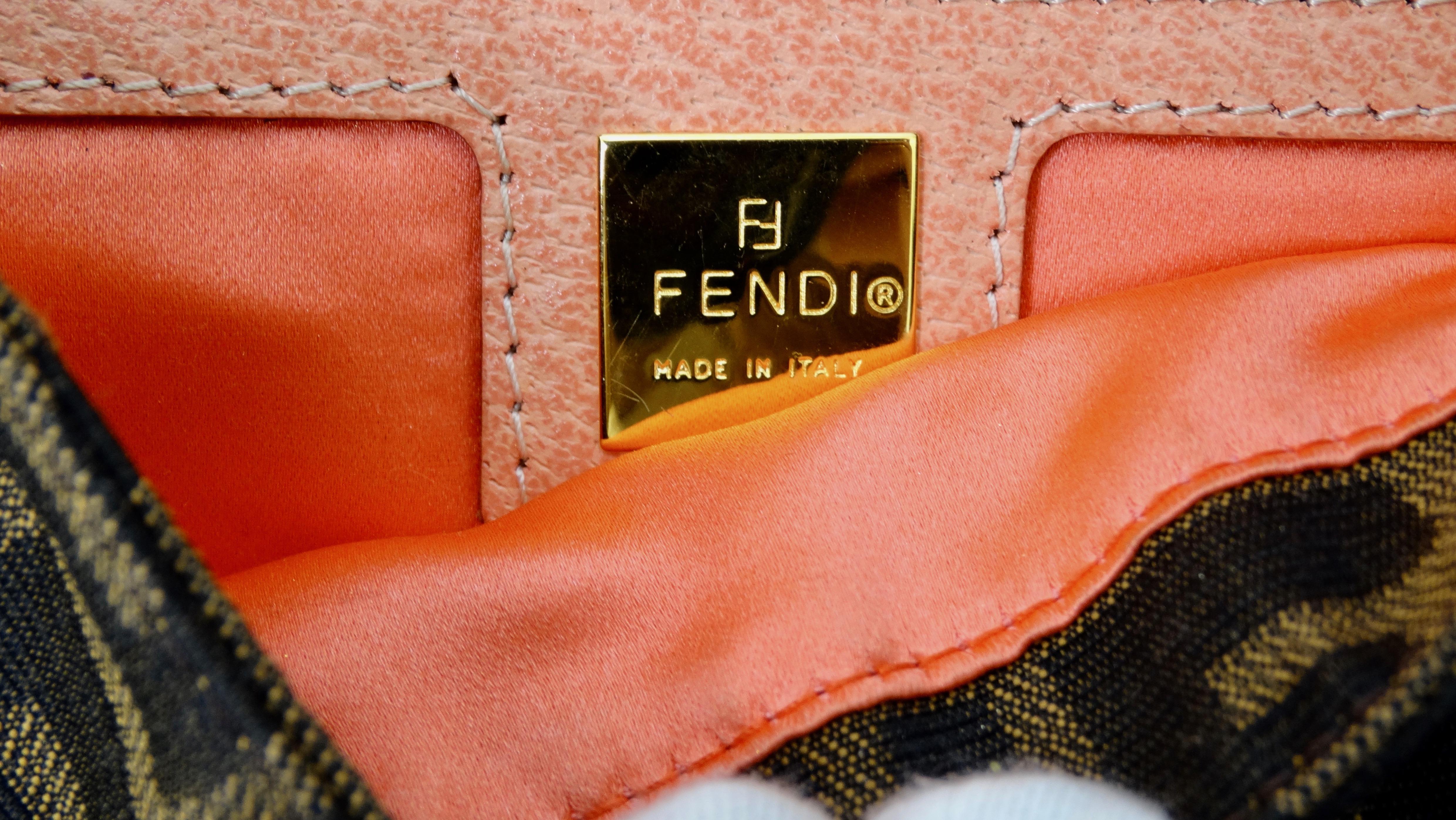 Fendi 1990s Adorned Zucca Baguette Bag  6