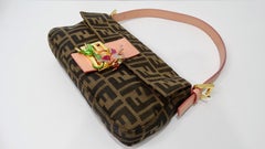 Fendi 1990s Adorned Zucca Baguette Bag