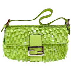 Fendi 1990s Green Sequin Baguette Bag at 1stDibs