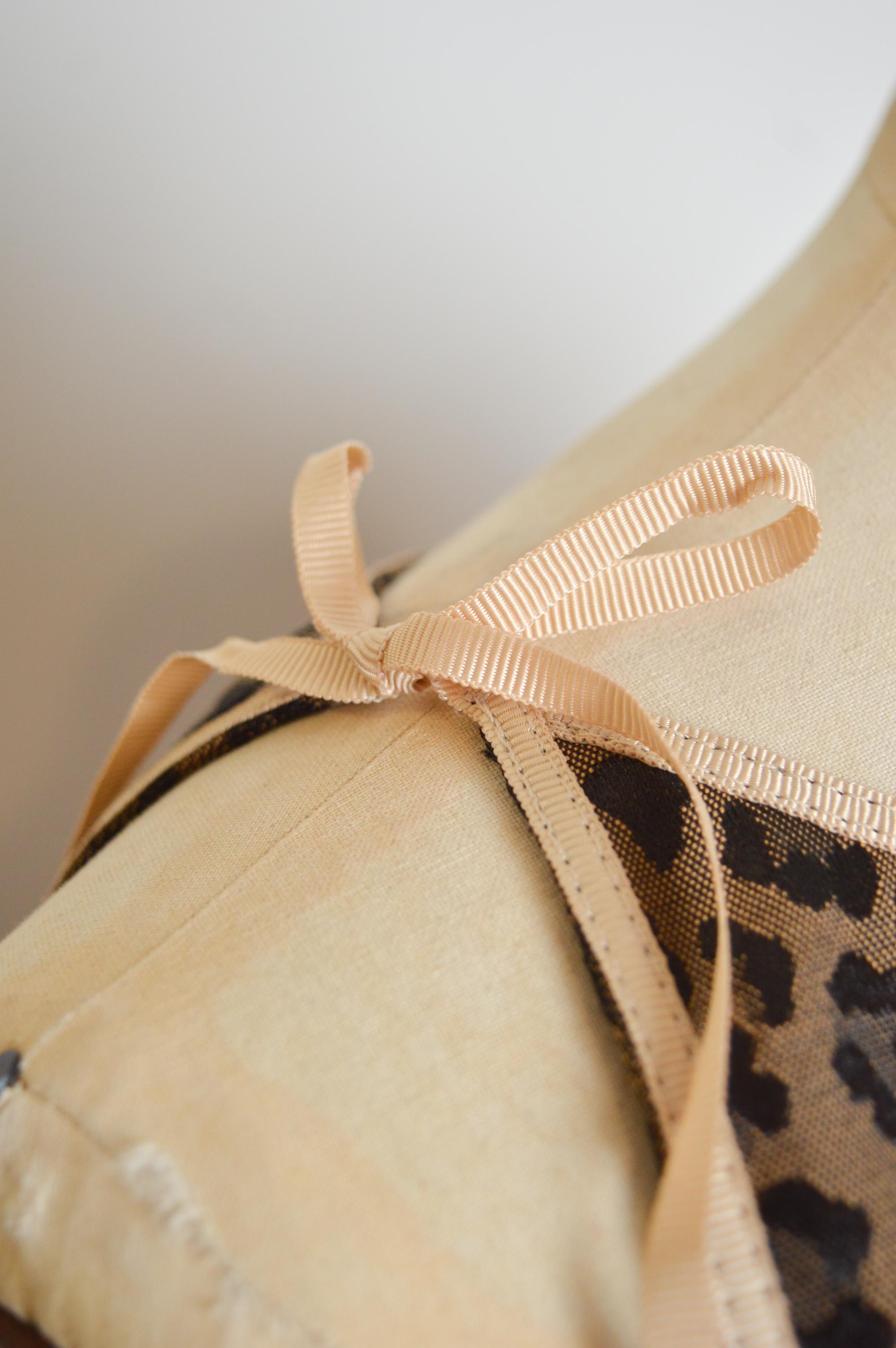 Women's FENDI 1990's Leopard Pattern Zucca Jacquard Corset Tank Top Vest - Bustier