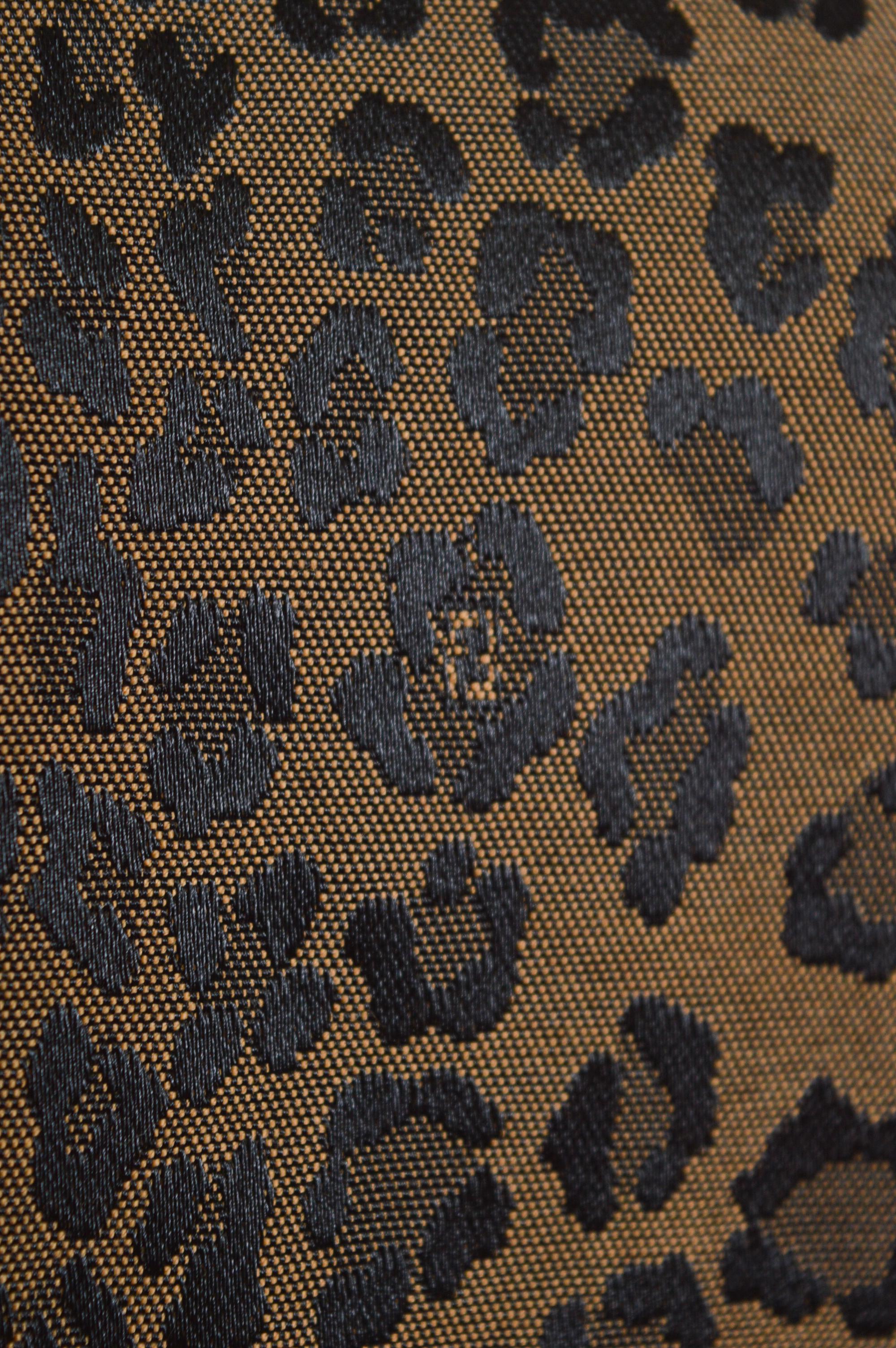 FENDI 1990's Leopard Pattern Zucca Jacquard Corset Tank Top Vest - Bustier 3
