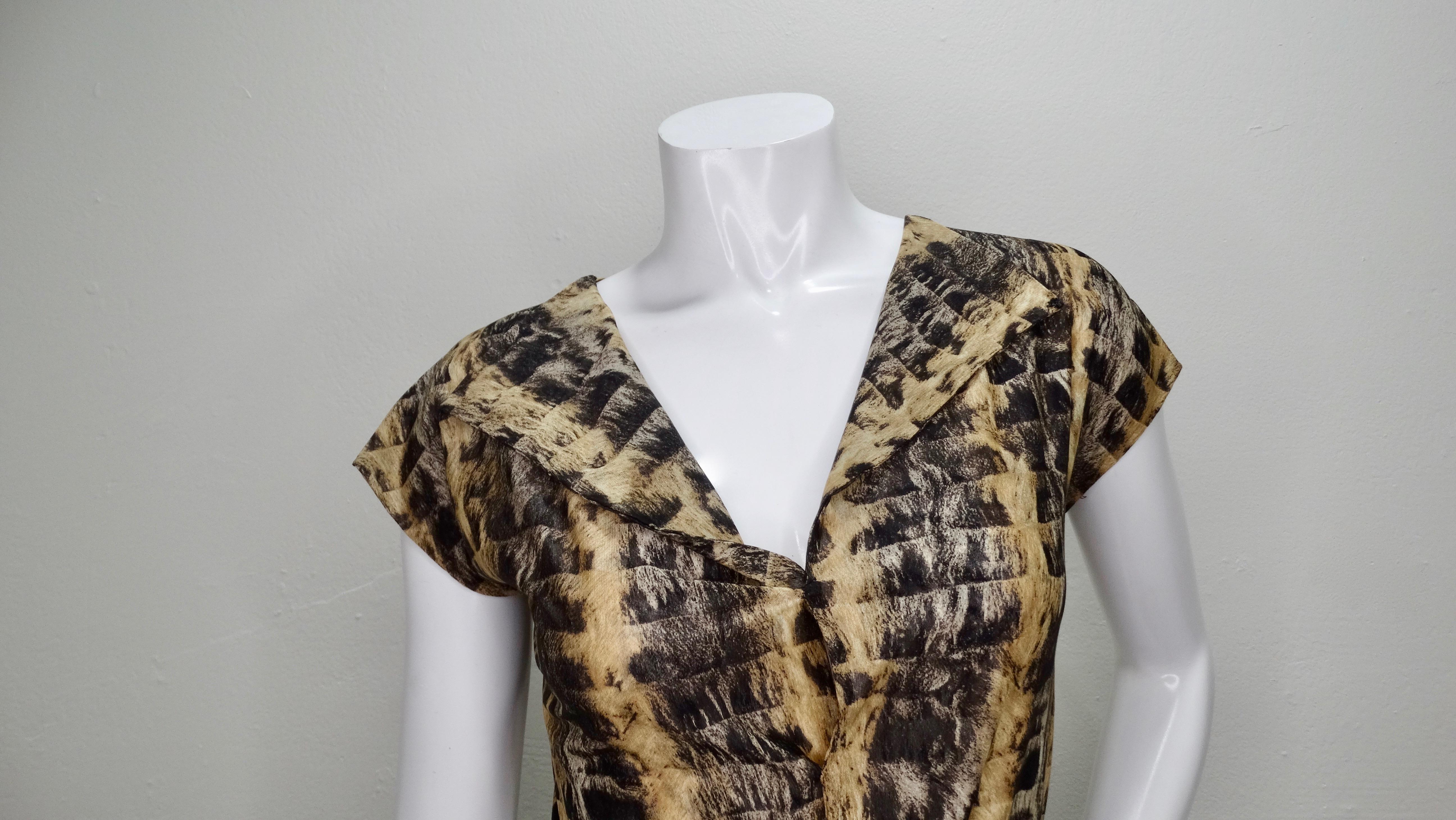 Marron Robe en maille python Fendi 1990 en vente