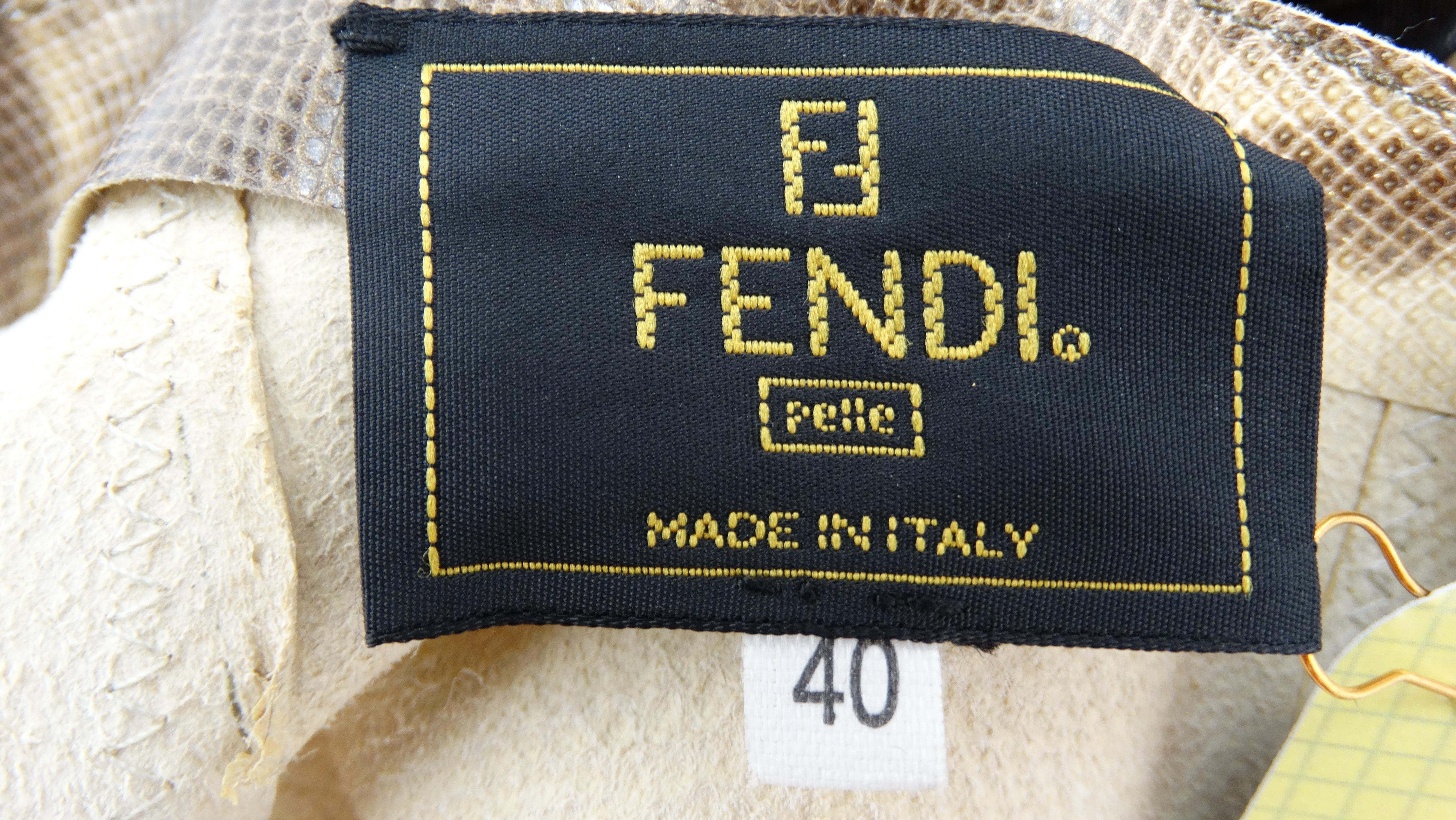 Women's or Men's Fendi 1990s Python Mesh Dress  For Sale