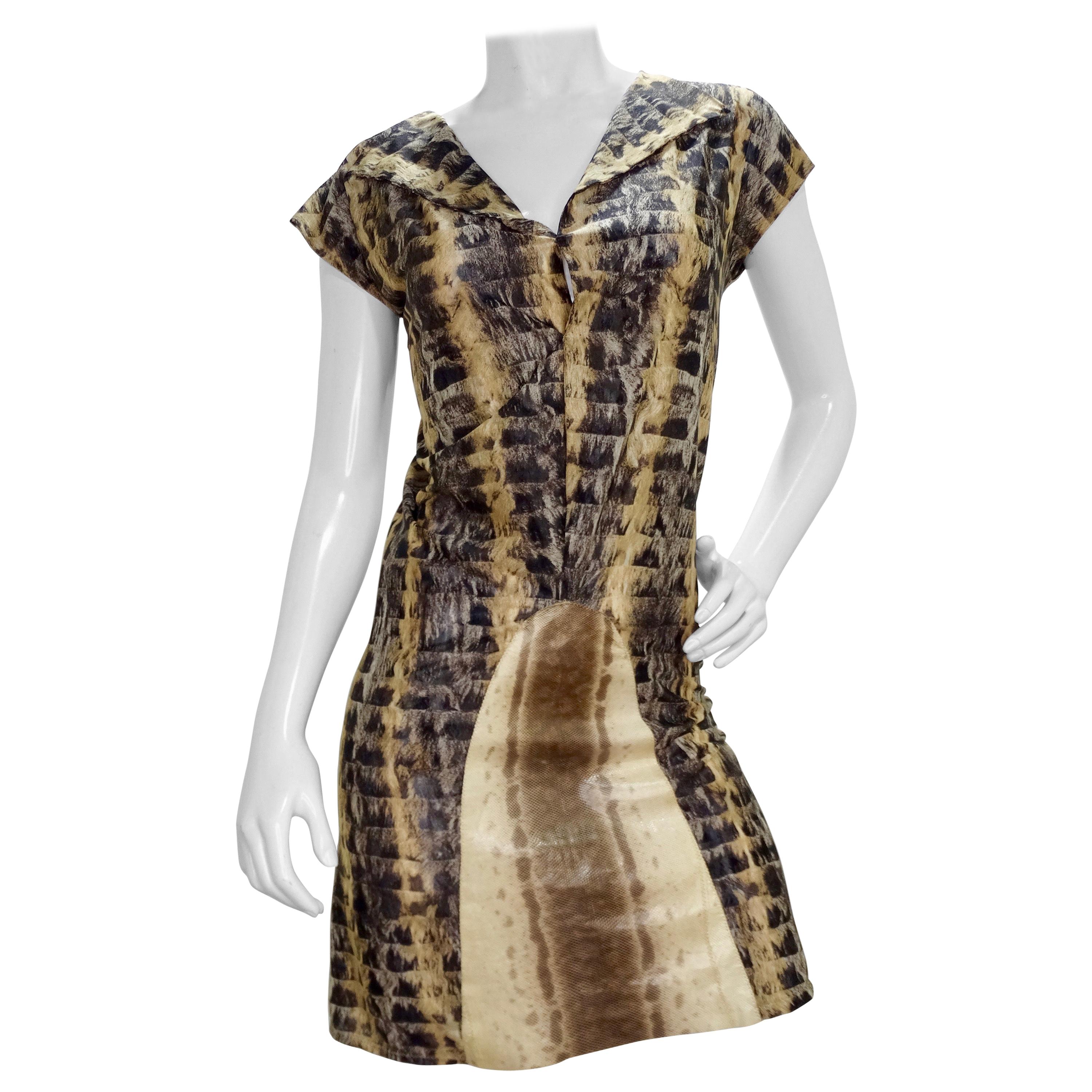 Fendi 1990er Python Mesh Kleid 