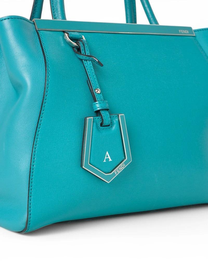 Fendi 2 Jours Small Turquoise For Sale 7