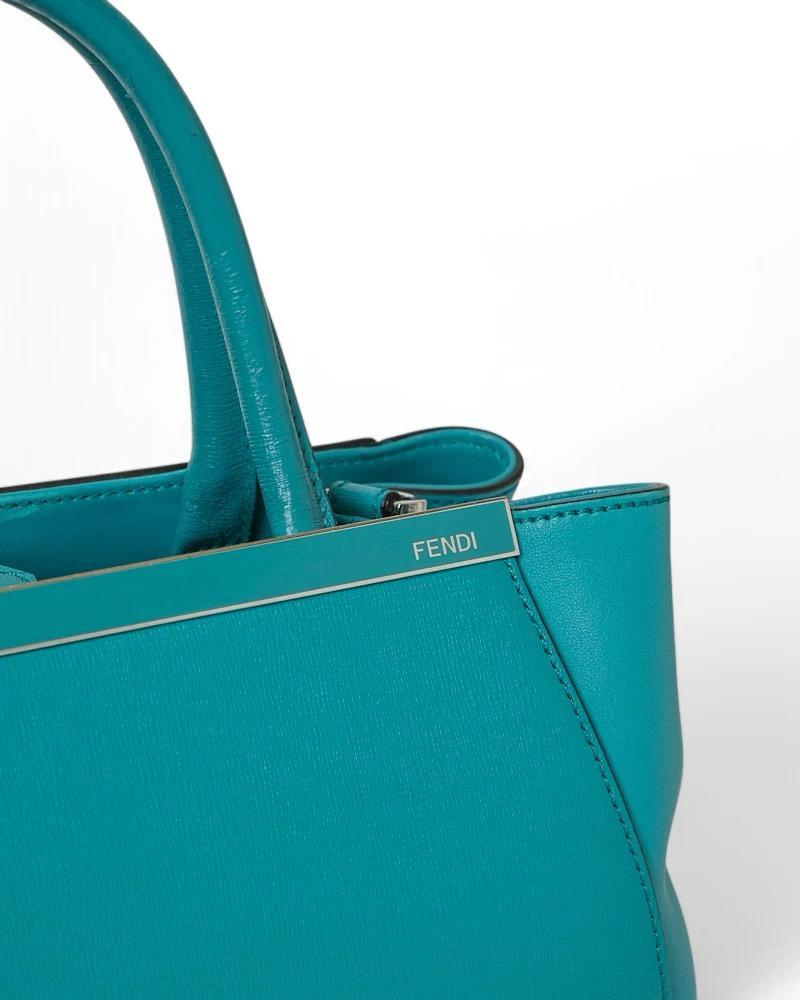 Fendi 2 Jours Small Turquoise For Sale 8