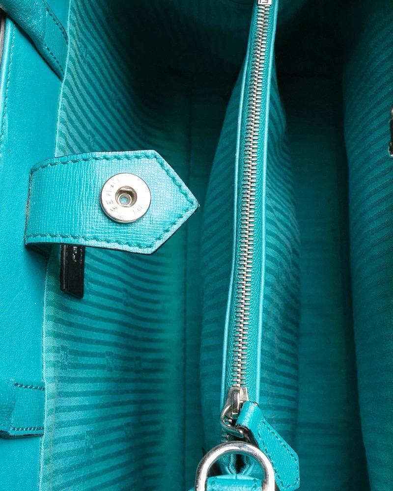 Fendi 2 Jours Small Turquoise For Sale 12
