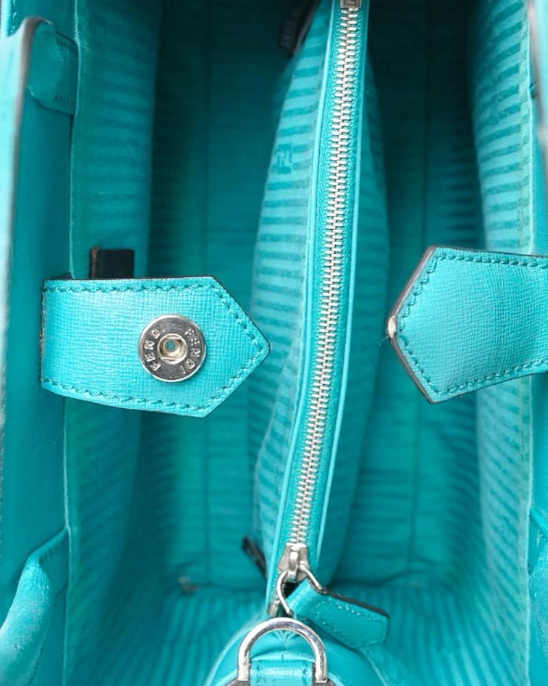 Fendi 2 Jours Small Turquoise For Sale 13