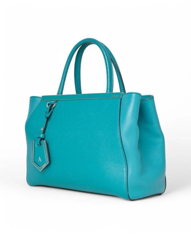 Blue Fendi 2 Jours Small Turquoise For Sale