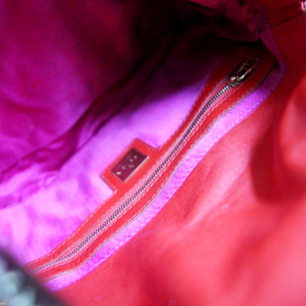 FENDI 2000s Baguette Flap Bag Clutch With Gold Red Purple Reversible Sequin  4