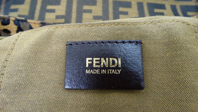 Fendi 2000s Leopard Print Zucca Handbag at 1stDibs