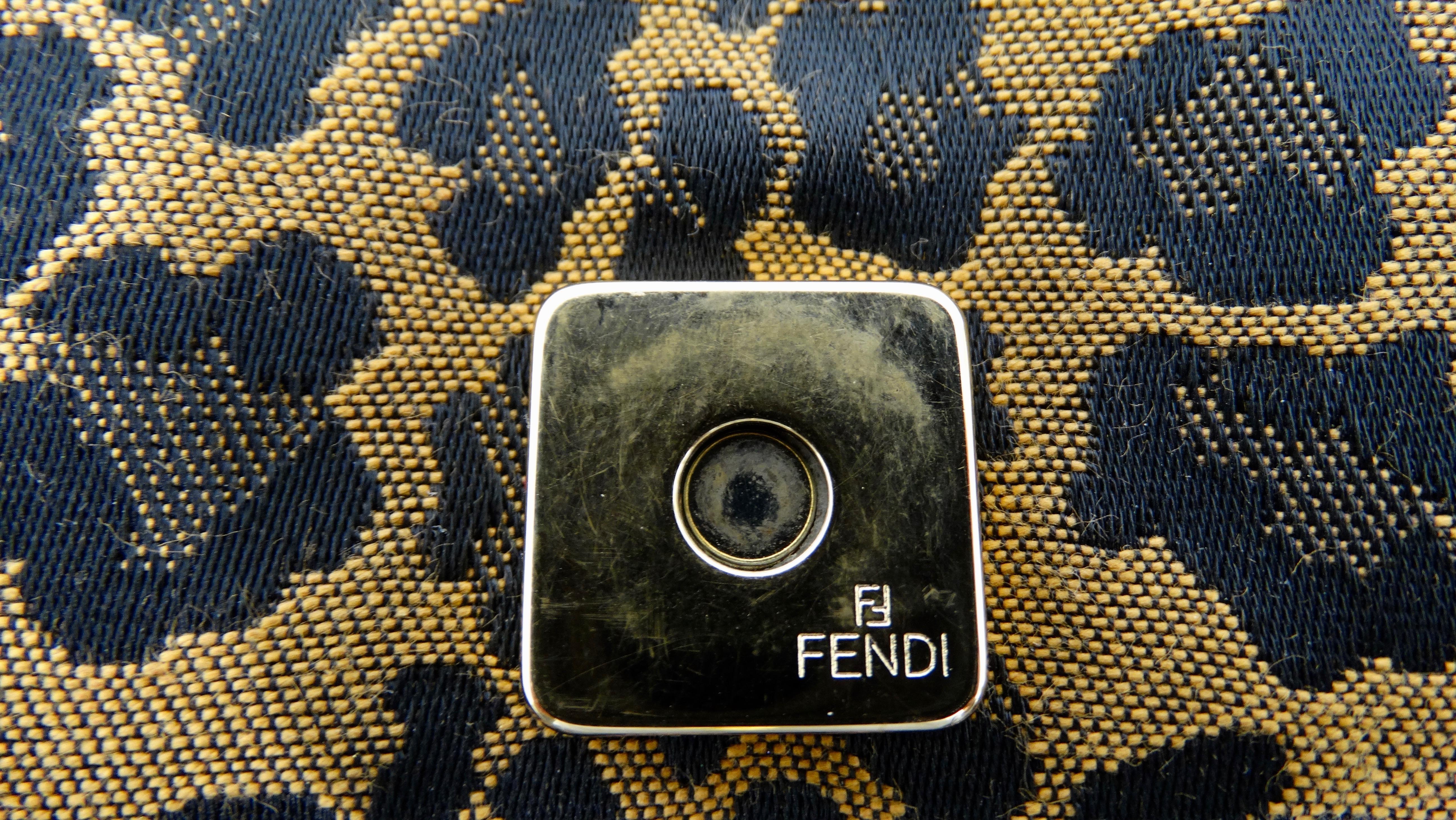 Fendi 2000s Leopard Print Zucca Handbag 8