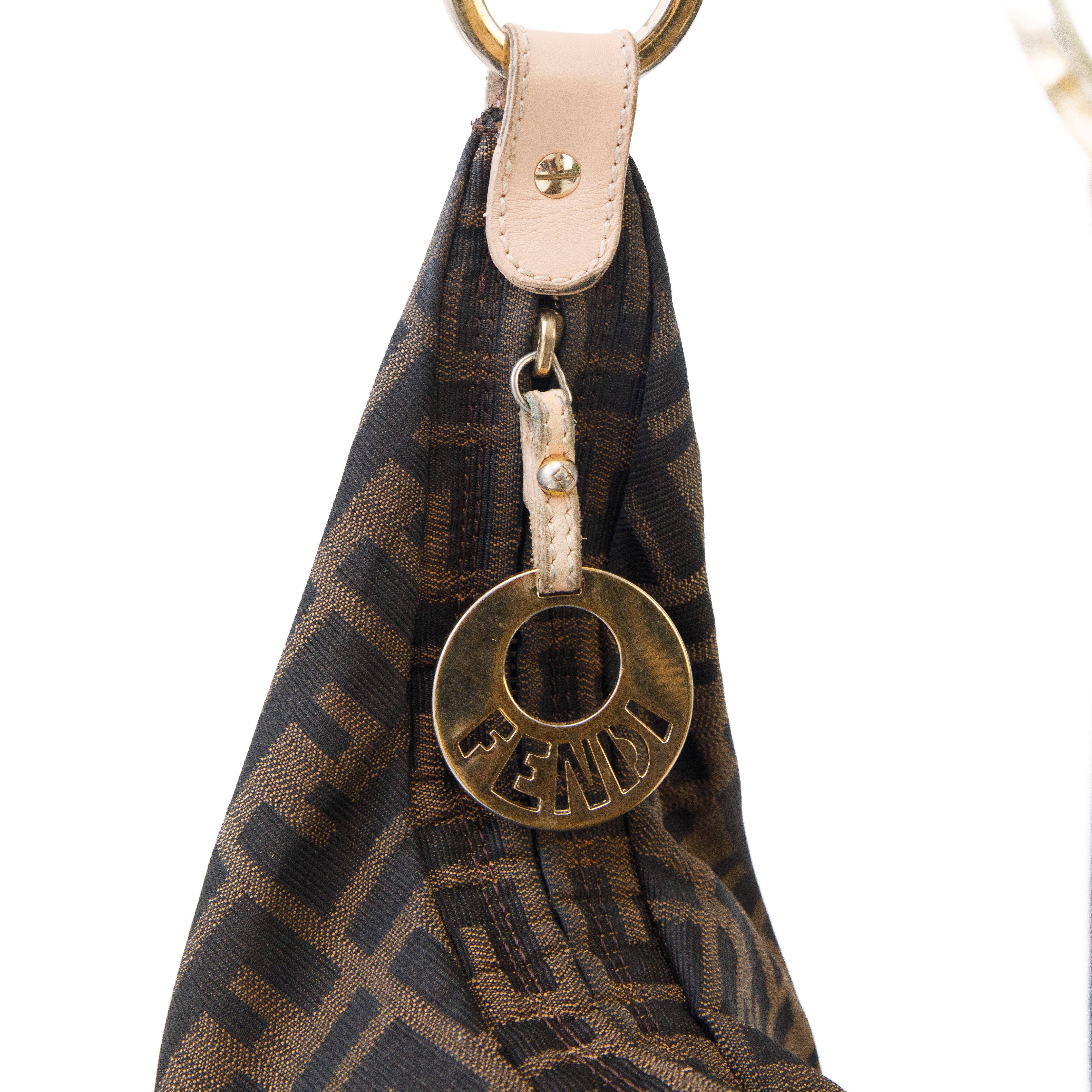 Women's Fendi 2000s Monogram Canvas Hobo Shoulder Bag