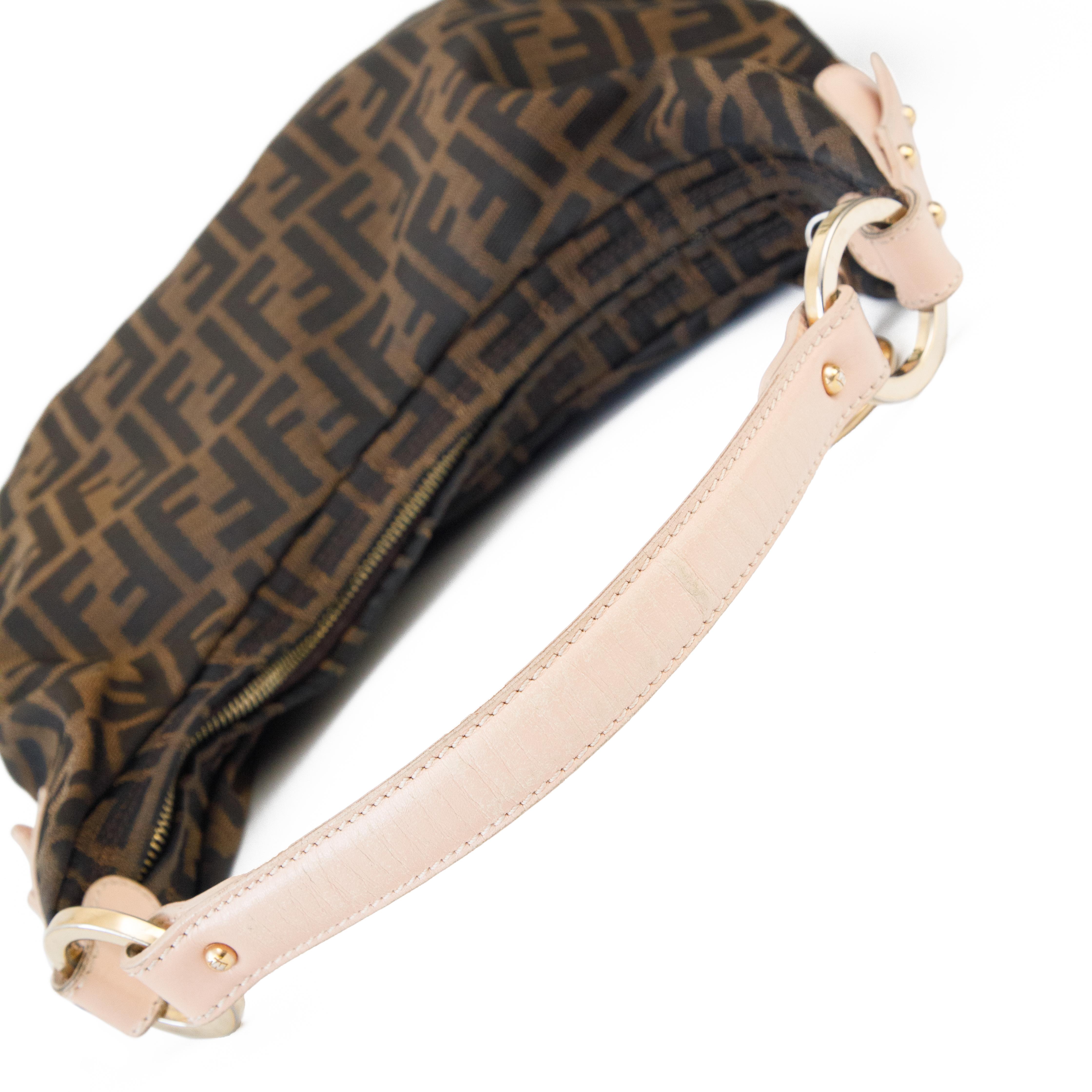 Fendi 2000s Monogram Canvas Hobo Shoulder Bag 2